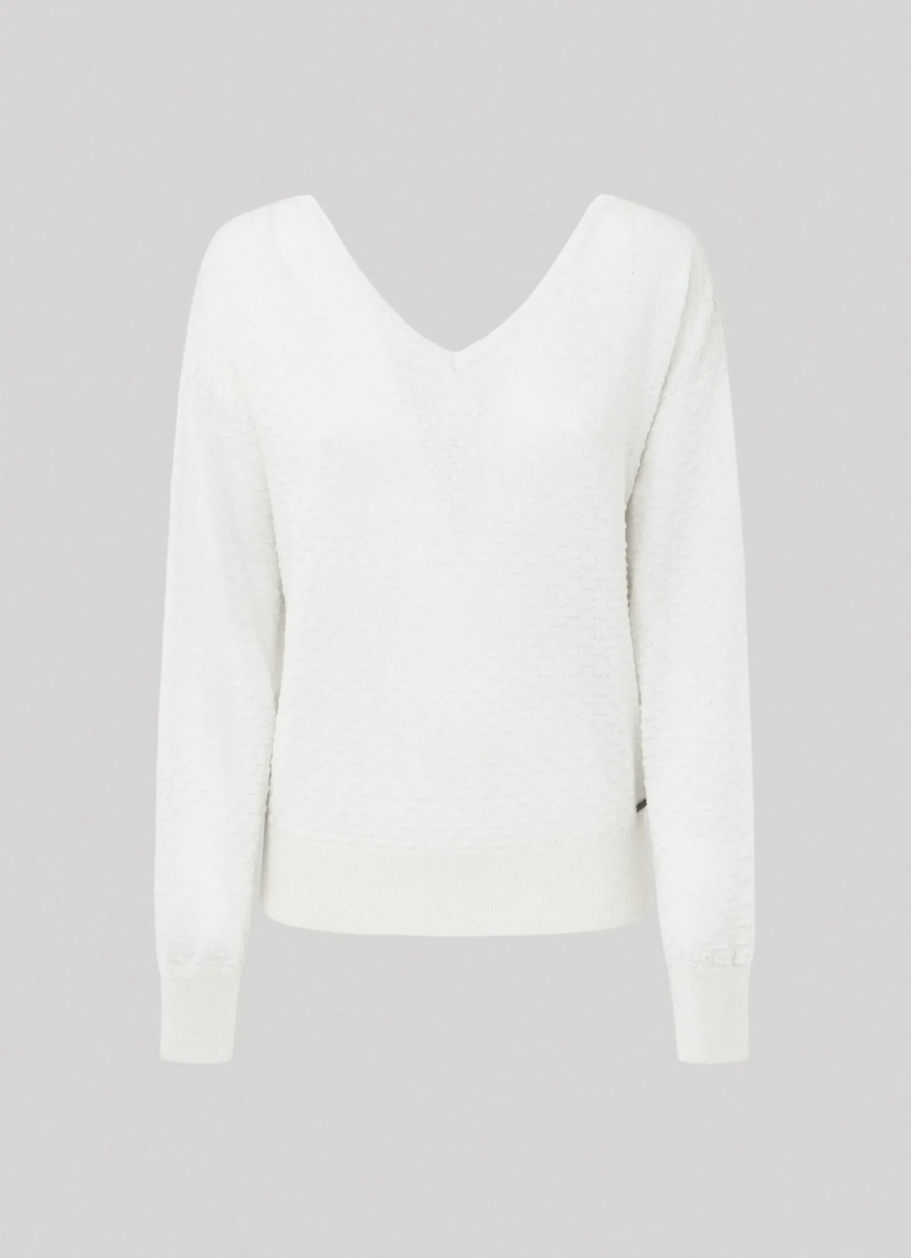 Mulher Pepe Jeans Malhas>Sweater Texturizada Decote Em V