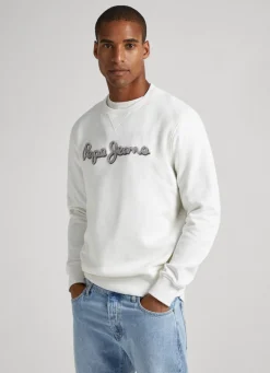 Homem Pepe Jeans Sweatshirts>Sweatshirt Algodao Com Logo Bordado