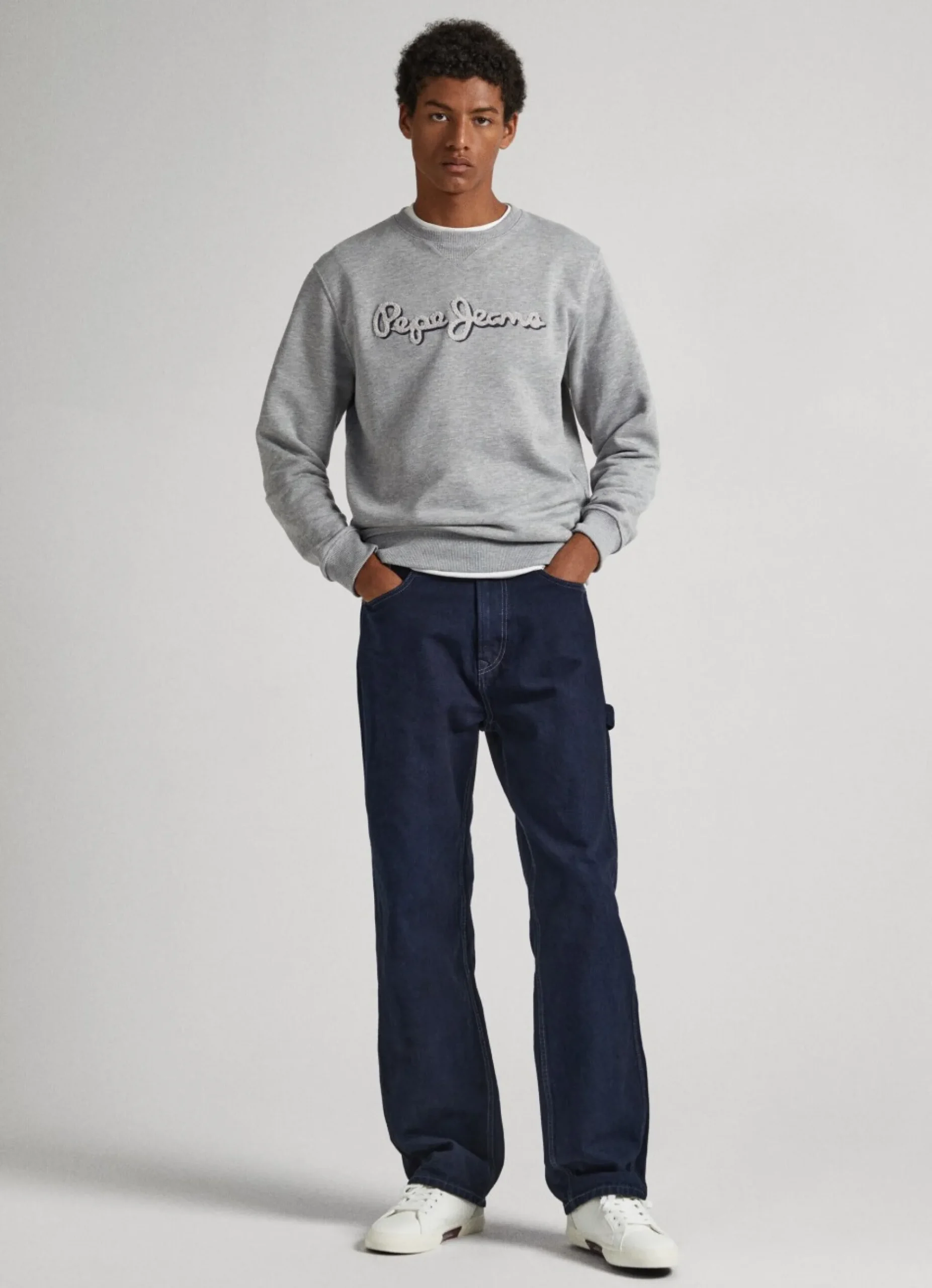 Homem Pepe Jeans Sweatshirts>Sweatshirt Algodao Com Logo Bordado