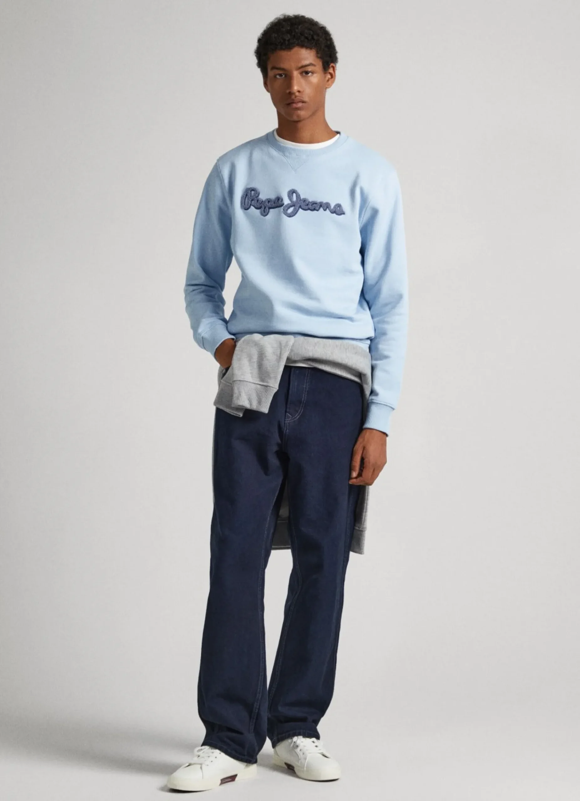 Homem Pepe Jeans Sweatshirts>Sweatshirt Algodao Com Logo Bordado