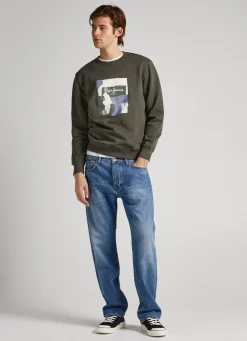 Homem Pepe Jeans Sweatshirts>Sweatshirt Algodao Gola Redonda