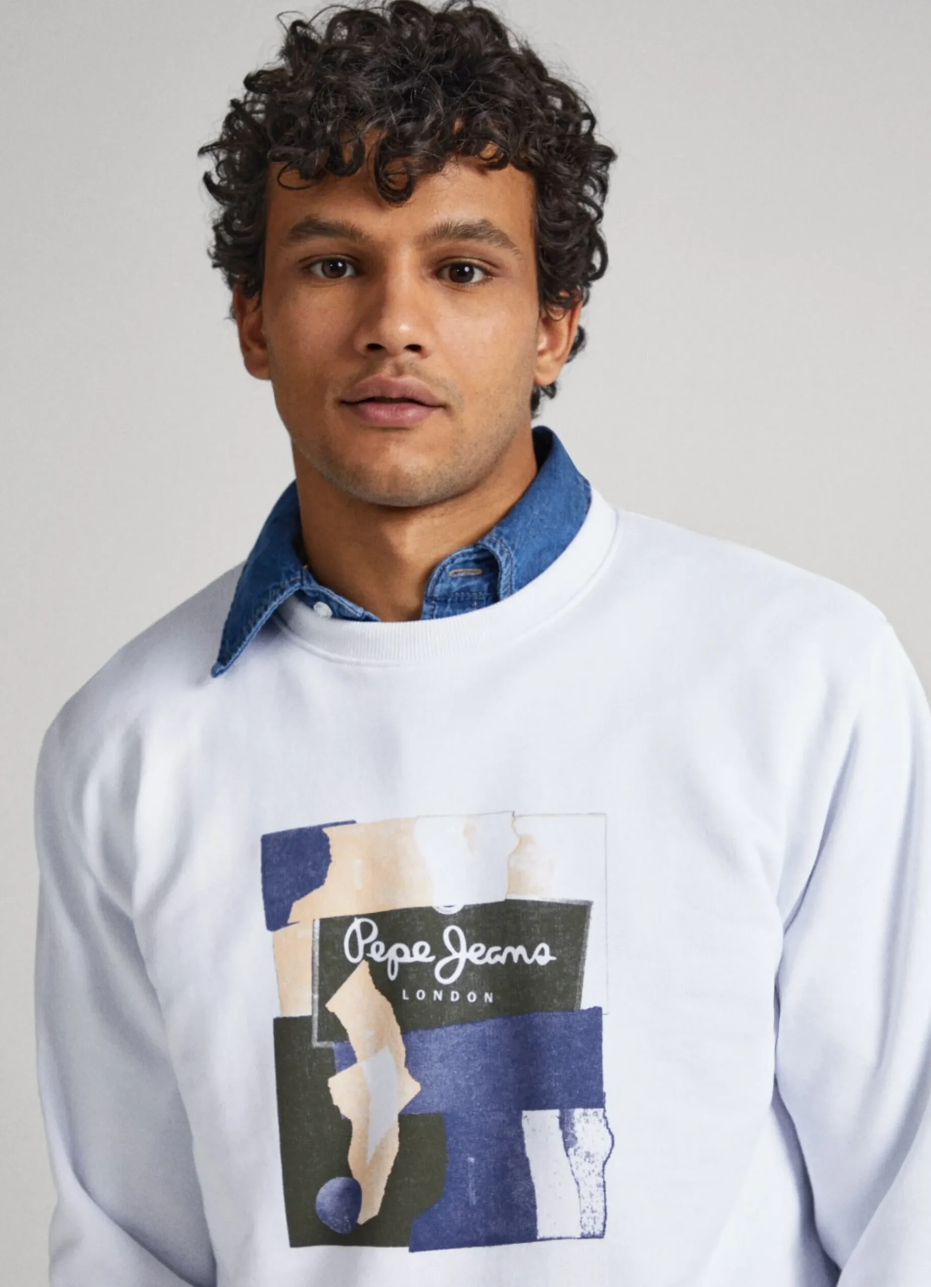 Homem Pepe Jeans Sweatshirts>Sweatshirt Algodao Gola Redonda
