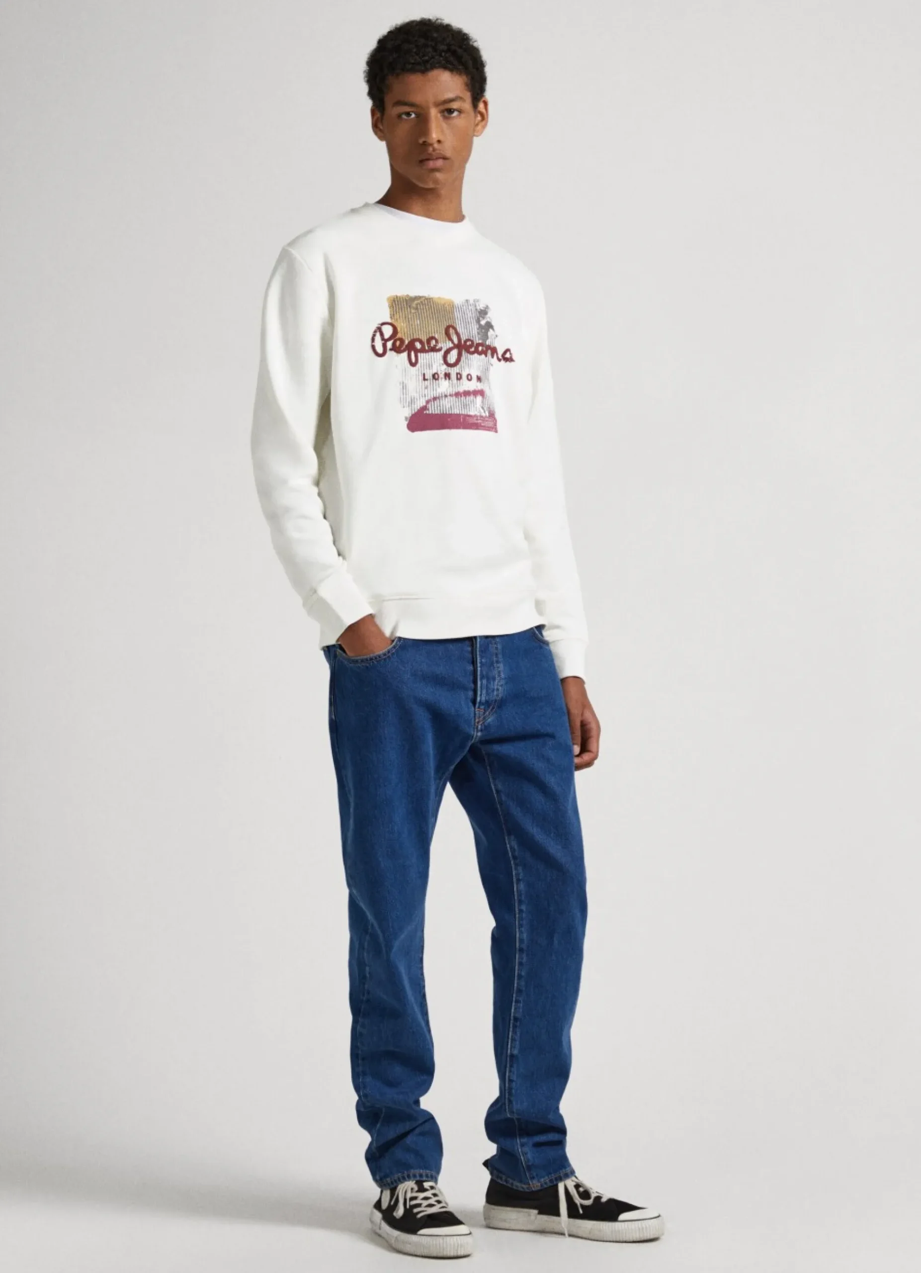 Homem Pepe Jeans Sweatshirts>Sweatshirt Algodao Logo Estampado
