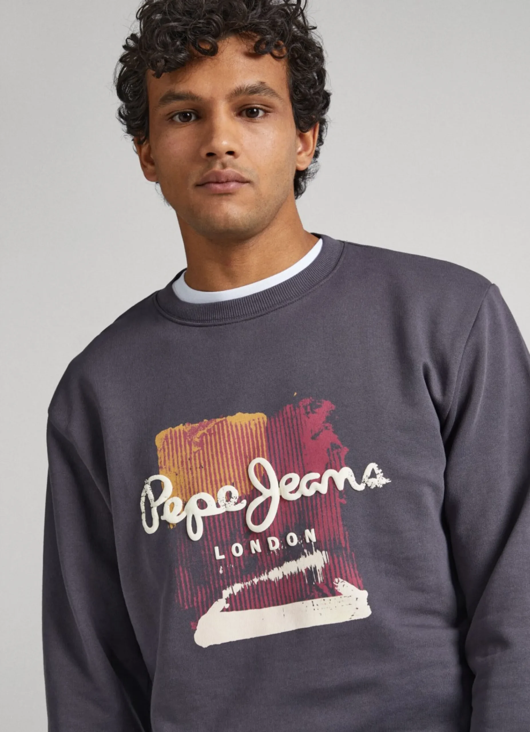 Homem Pepe Jeans Sweatshirts>Sweatshirt Algodao Logo Estampado