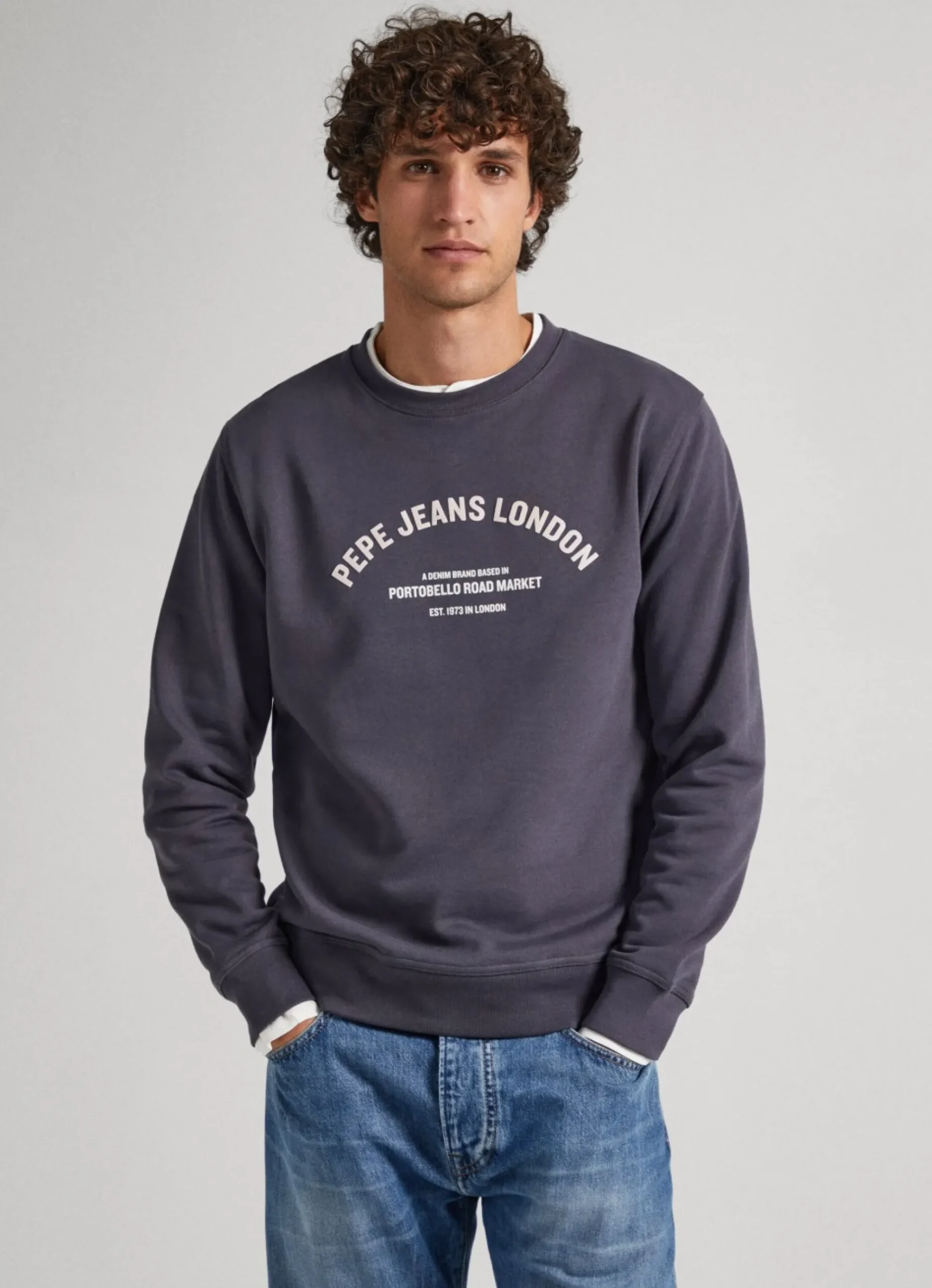 Homem Pepe Jeans Sweatshirts>Sweatshirt Algodao Logo Estampado
