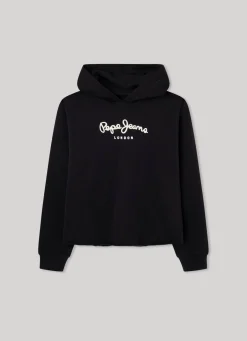 Rapariga Pepe Jeans Sweatshirts E Malhas>Sweatshirt Algodao Logo Estampado