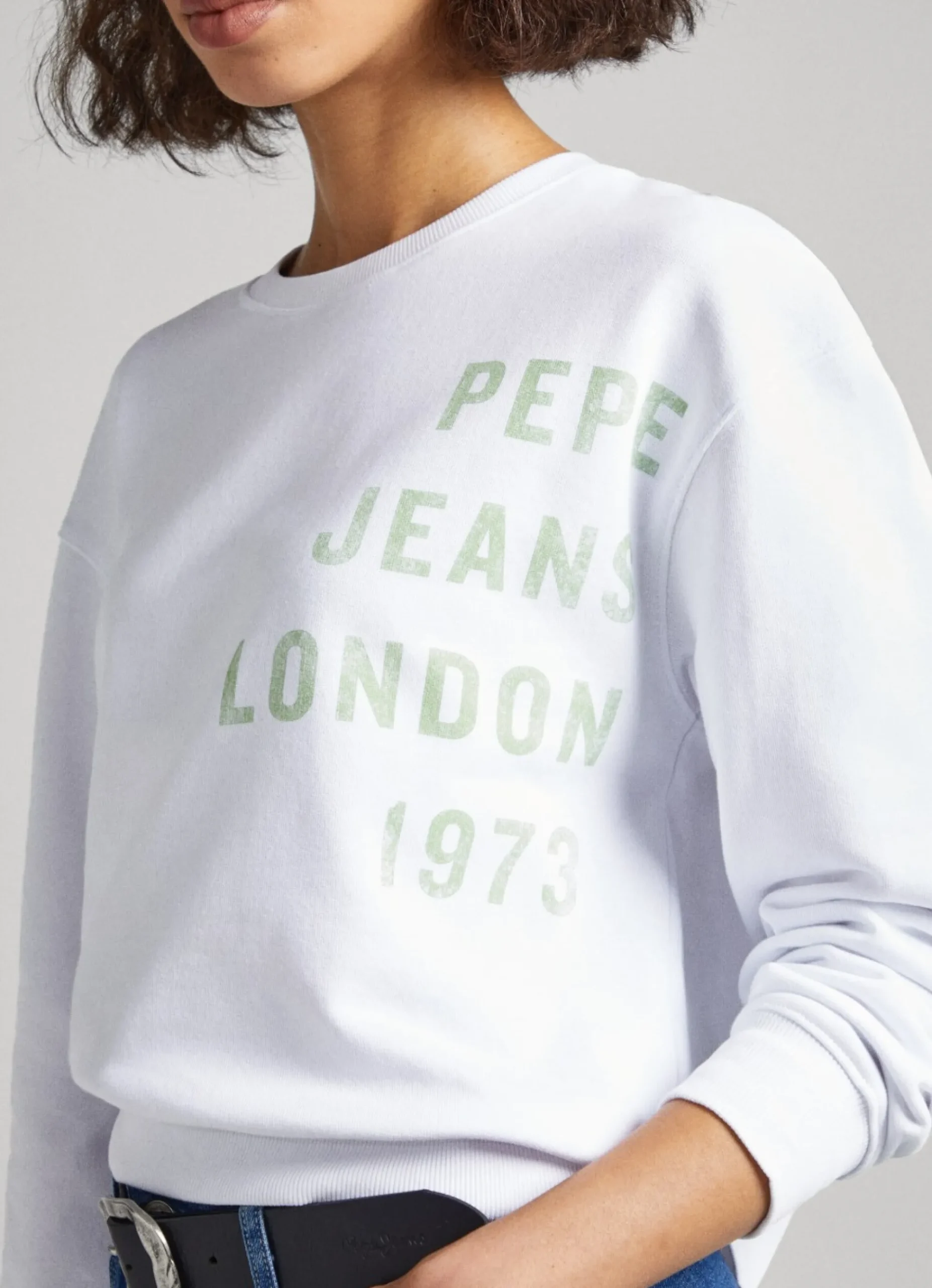 Mulher Pepe Jeans Sweatshirts>Sweatshirt Algodao Logo Estampado