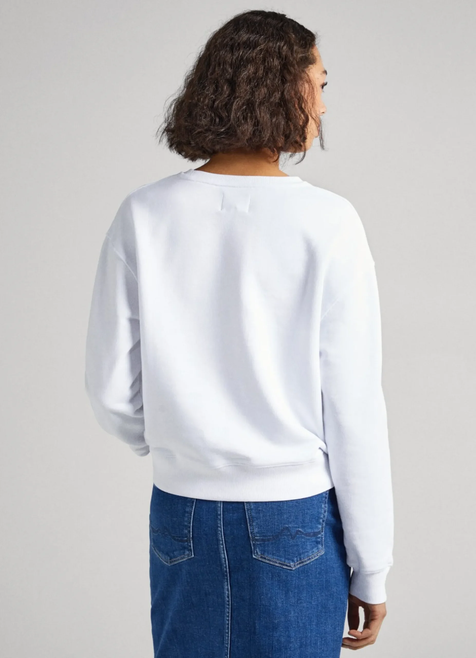 Mulher Pepe Jeans Sweatshirts>Sweatshirt Algodao Logo Estampado