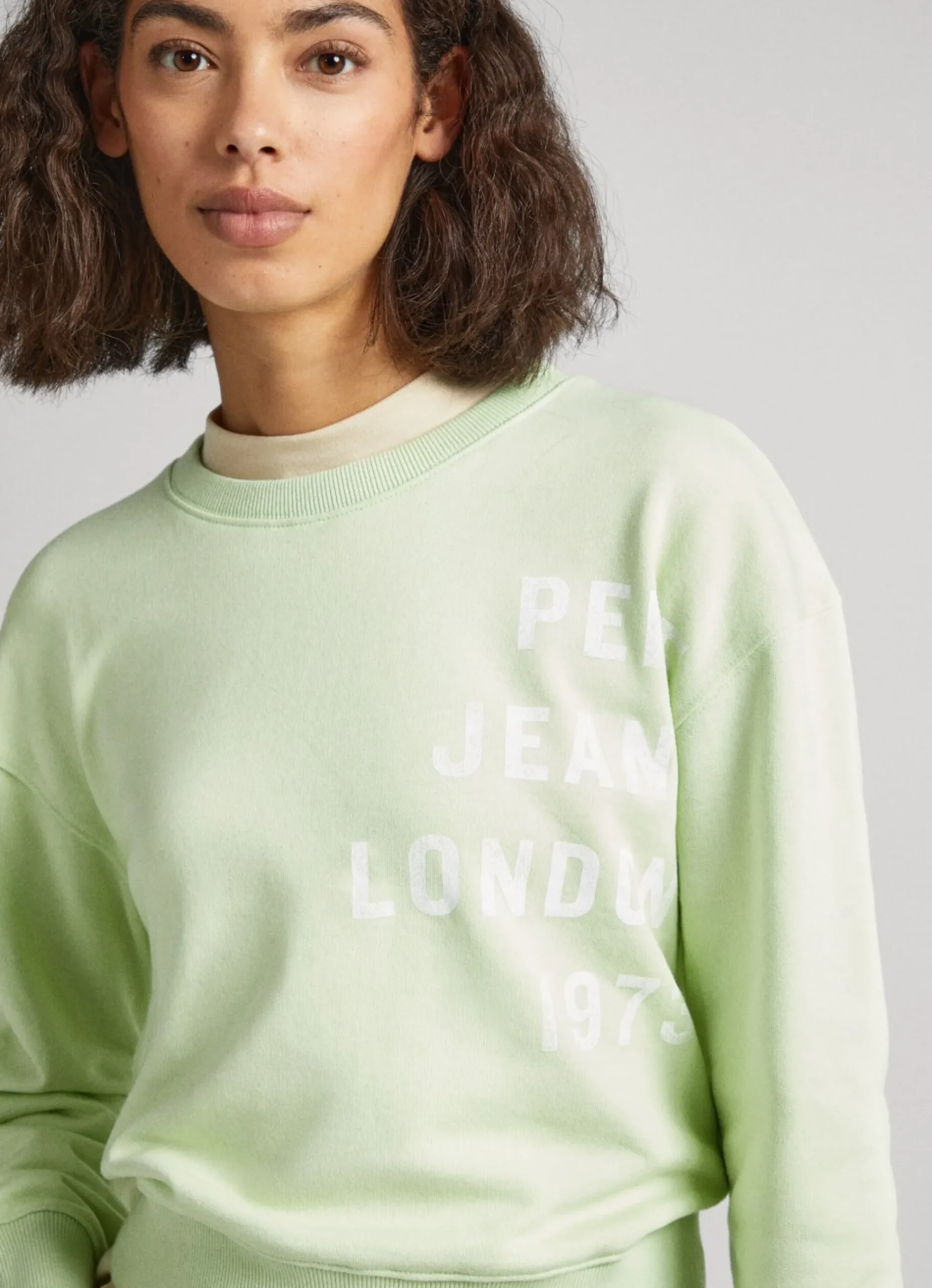 Mulher Pepe Jeans Sweatshirts>Sweatshirt Algodao Logo Estampado