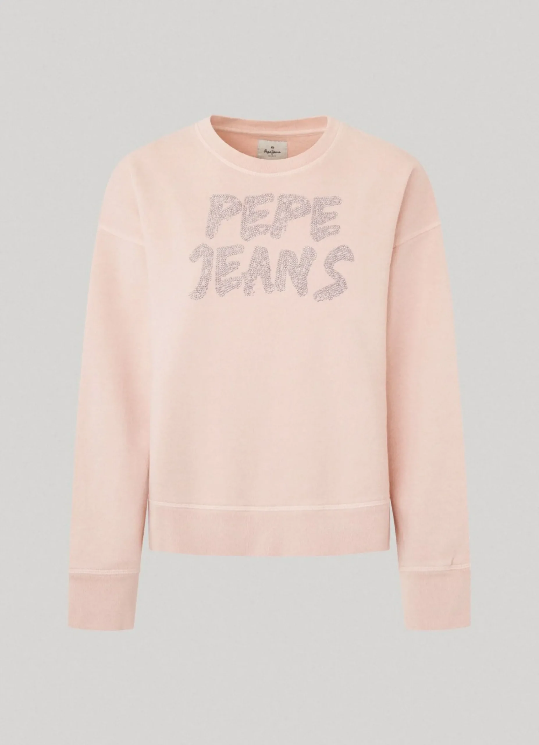 Mulher Pepe Jeans Sweatshirts>Sweatshirt Algodao Logo Strass