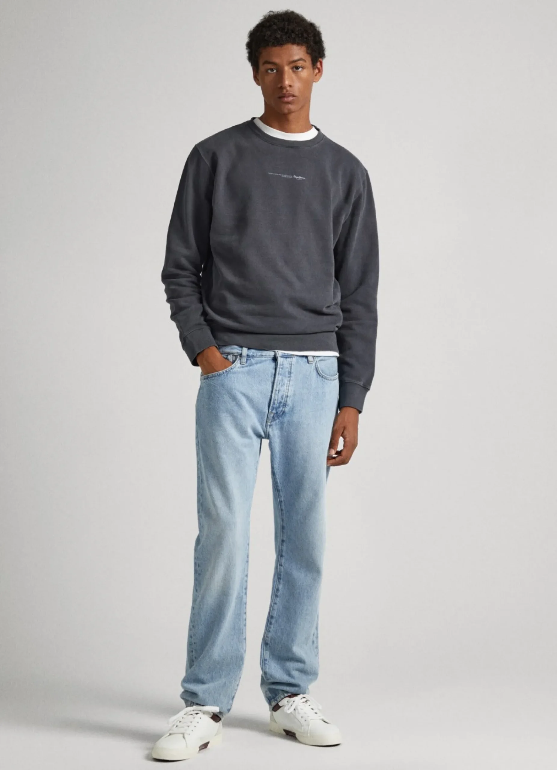 Homem Pepe Jeans Sweatshirts>Sweatshirt Basica Logo David Crew
