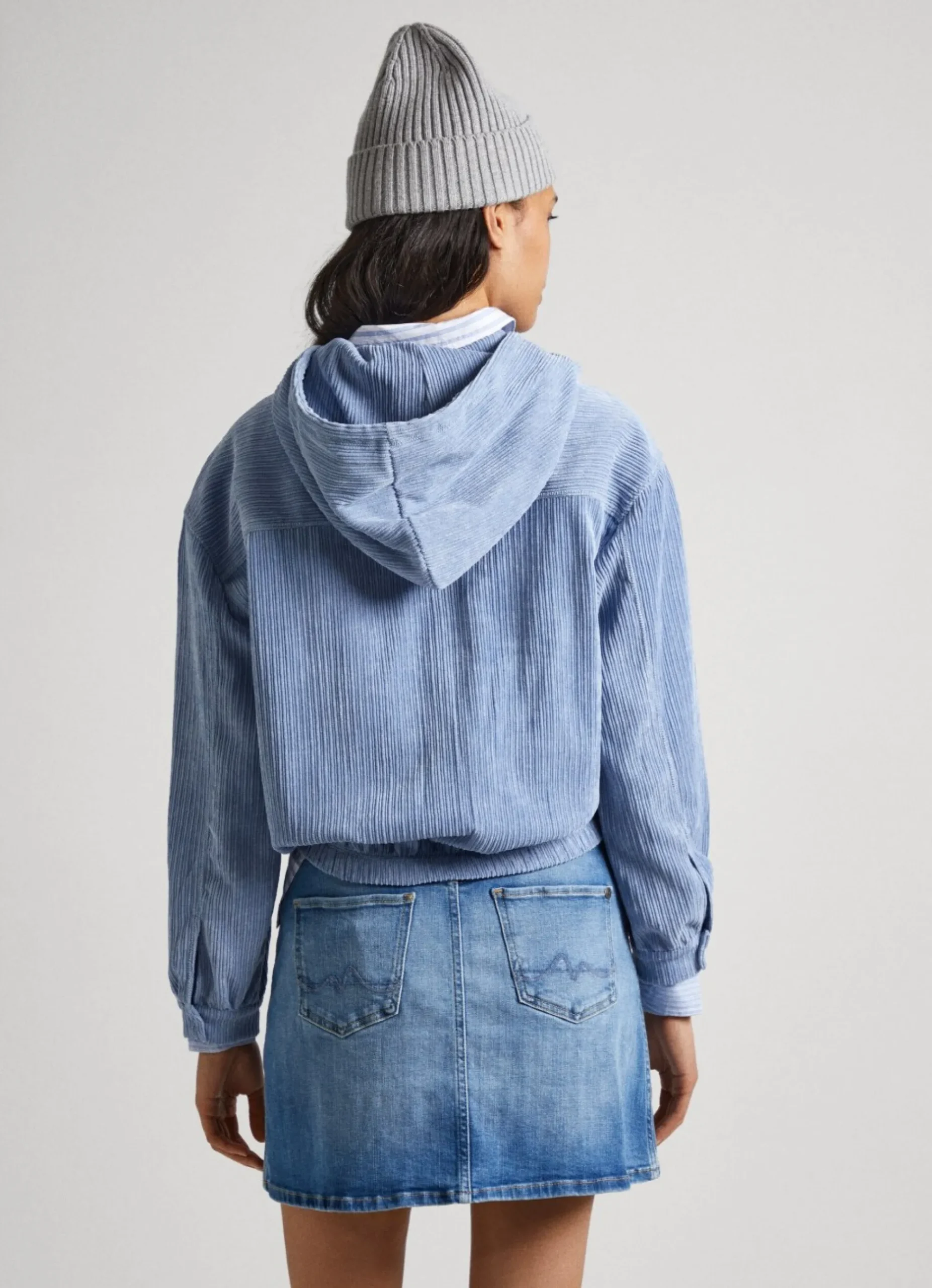Mulher Pepe Jeans Sweatshirts>Sweatshirt Bombazina Com Capuz