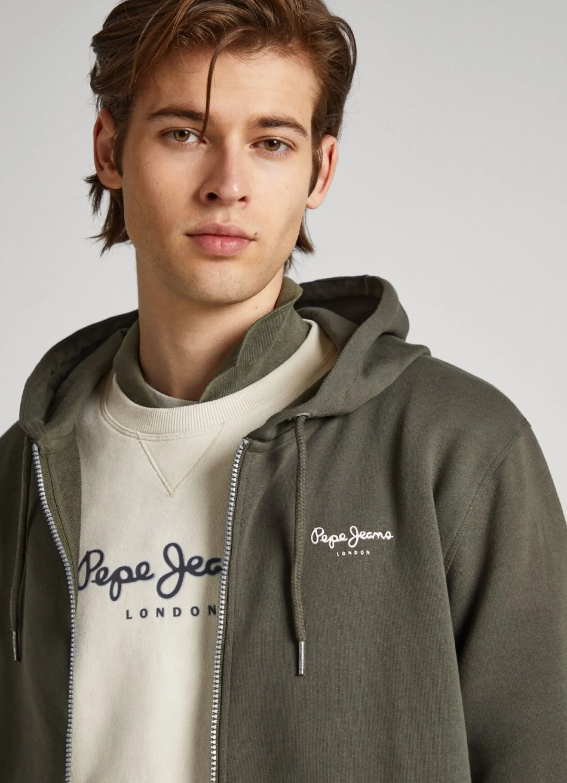 Homem Pepe Jeans Sweatshirts>Sweatshirt Com Fecho De Correr