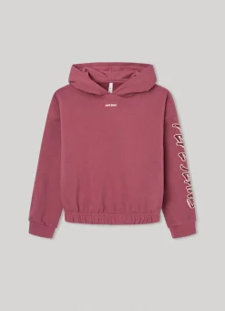 Rapariga Pepe Jeans Sweatshirts E Malhas>Sweatshirt De Algodao Com Capuz