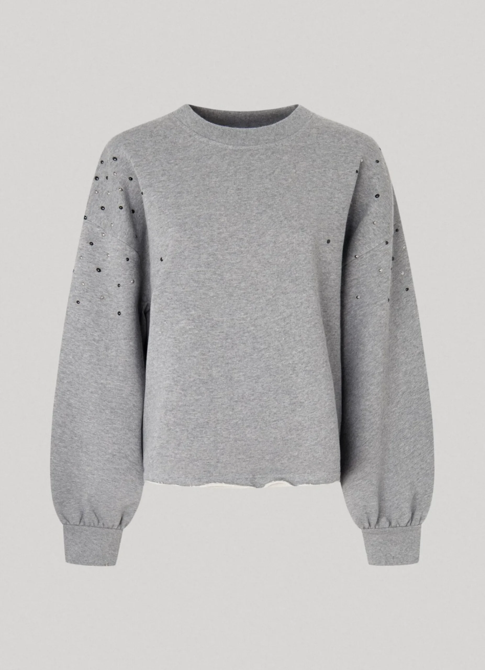 Mulher Pepe Jeans Sweatshirts>Sweatshirt Detalhes Em Strass