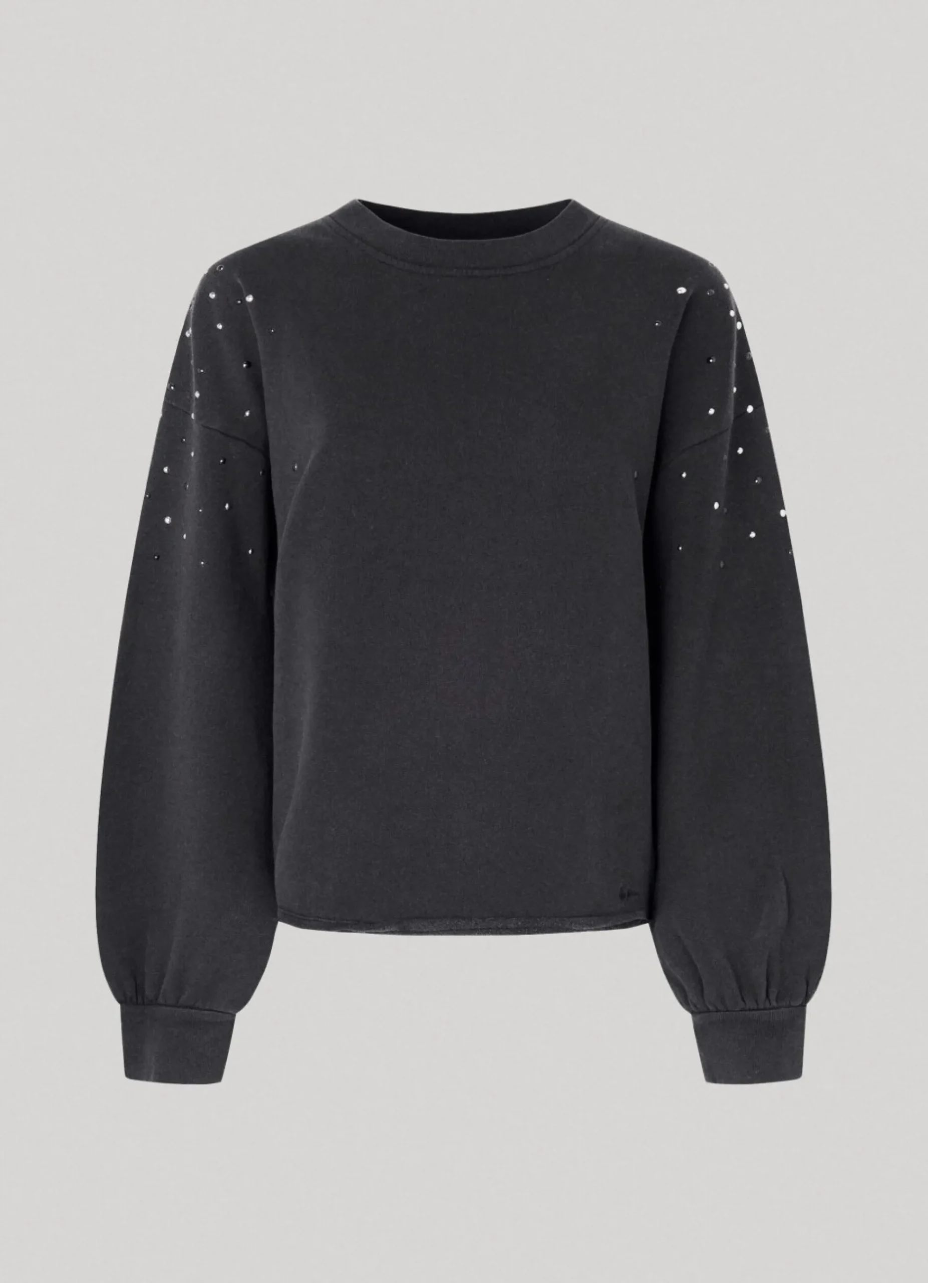 Mulher Pepe Jeans Sweatshirts>Sweatshirt Detalhes Em Strass