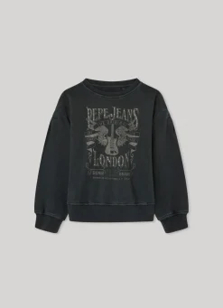Rapariga Pepe Jeans Sweatshirts E Malhas>Sweatshirt Estampado Rock