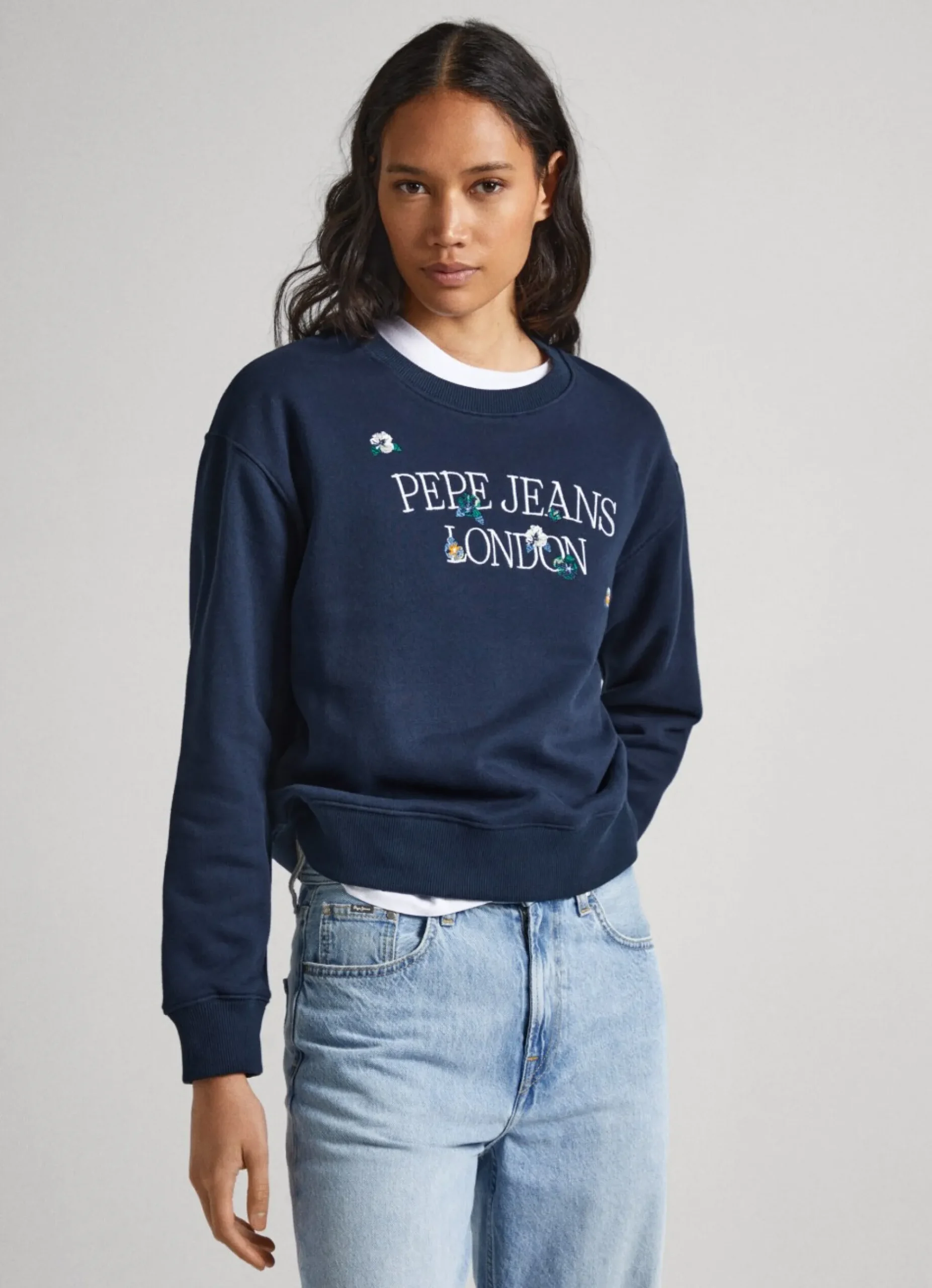 Mulher Pepe Jeans Sweatshirts>Sweatshirt Logo Estampado Bordado