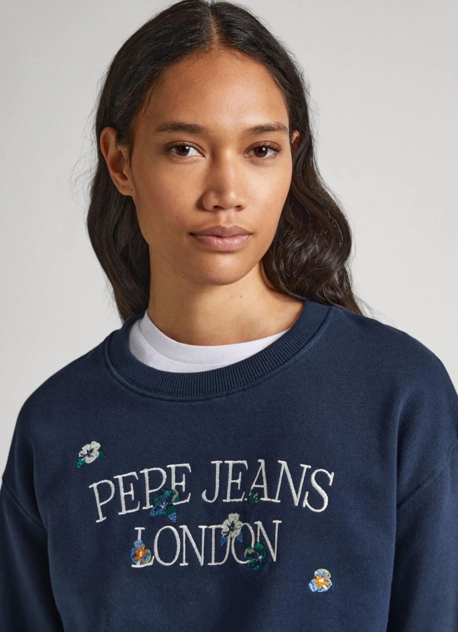 Mulher Pepe Jeans Sweatshirts>Sweatshirt Logo Estampado Bordado