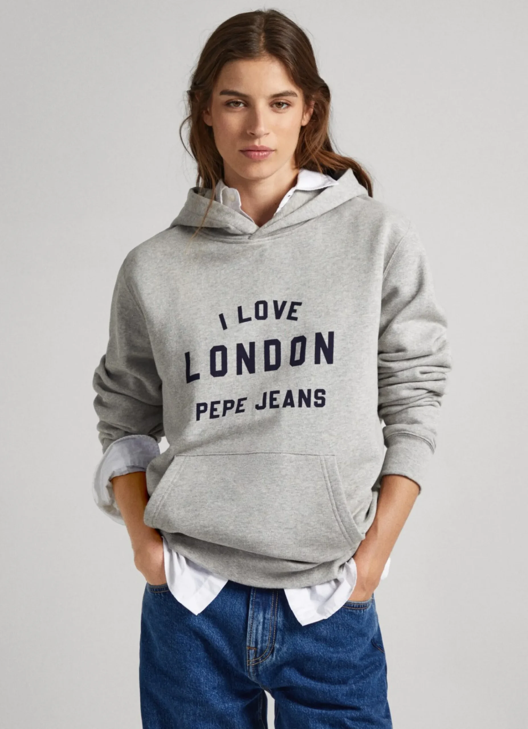 Mulher Pepe Jeans Sweatshirts>Sweatshirt Unisexo Com Capuz