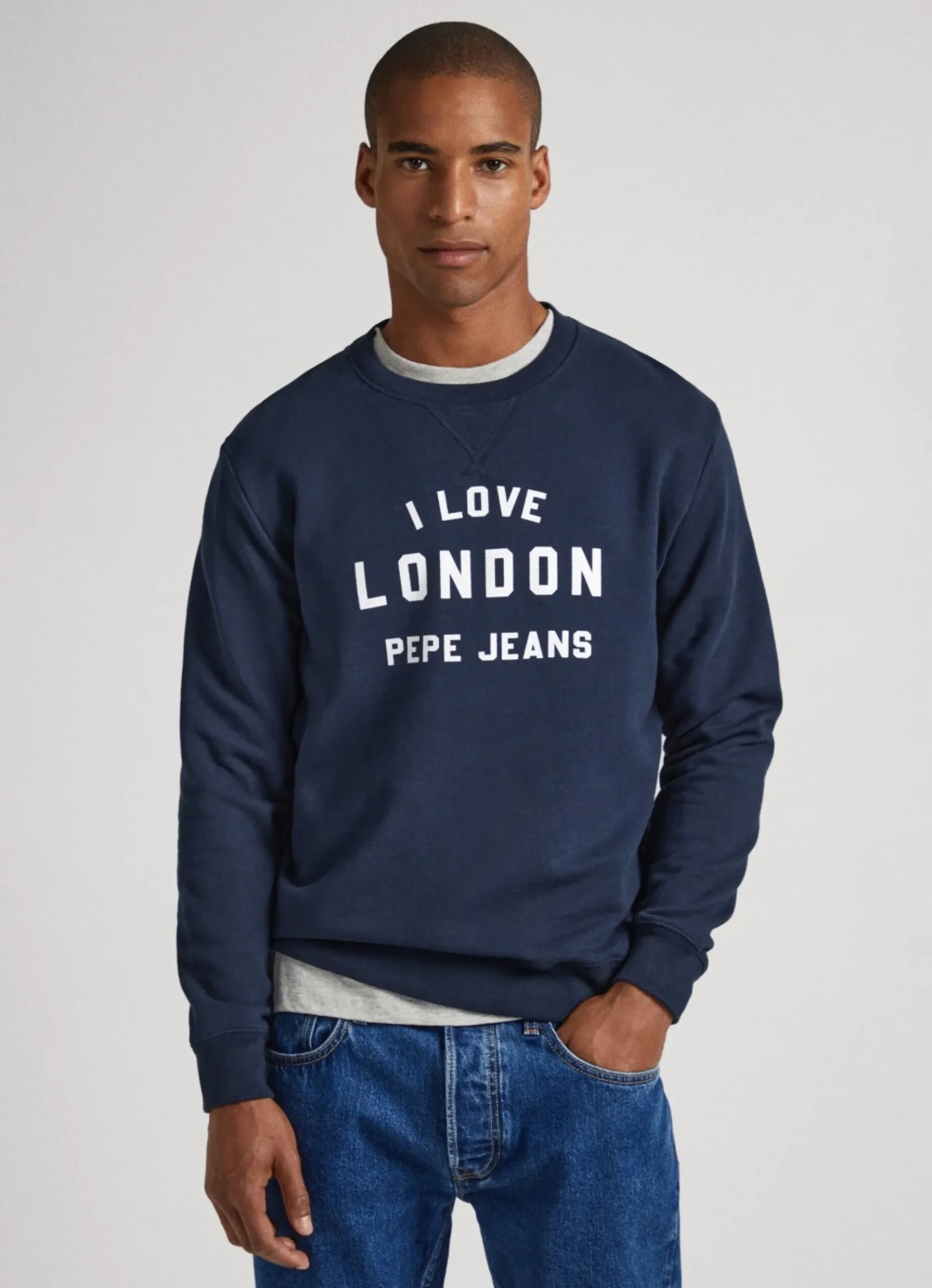 Homem Pepe Jeans Sweatshirts>Sweatshirt Unisexo Gola Redonda Estampada
