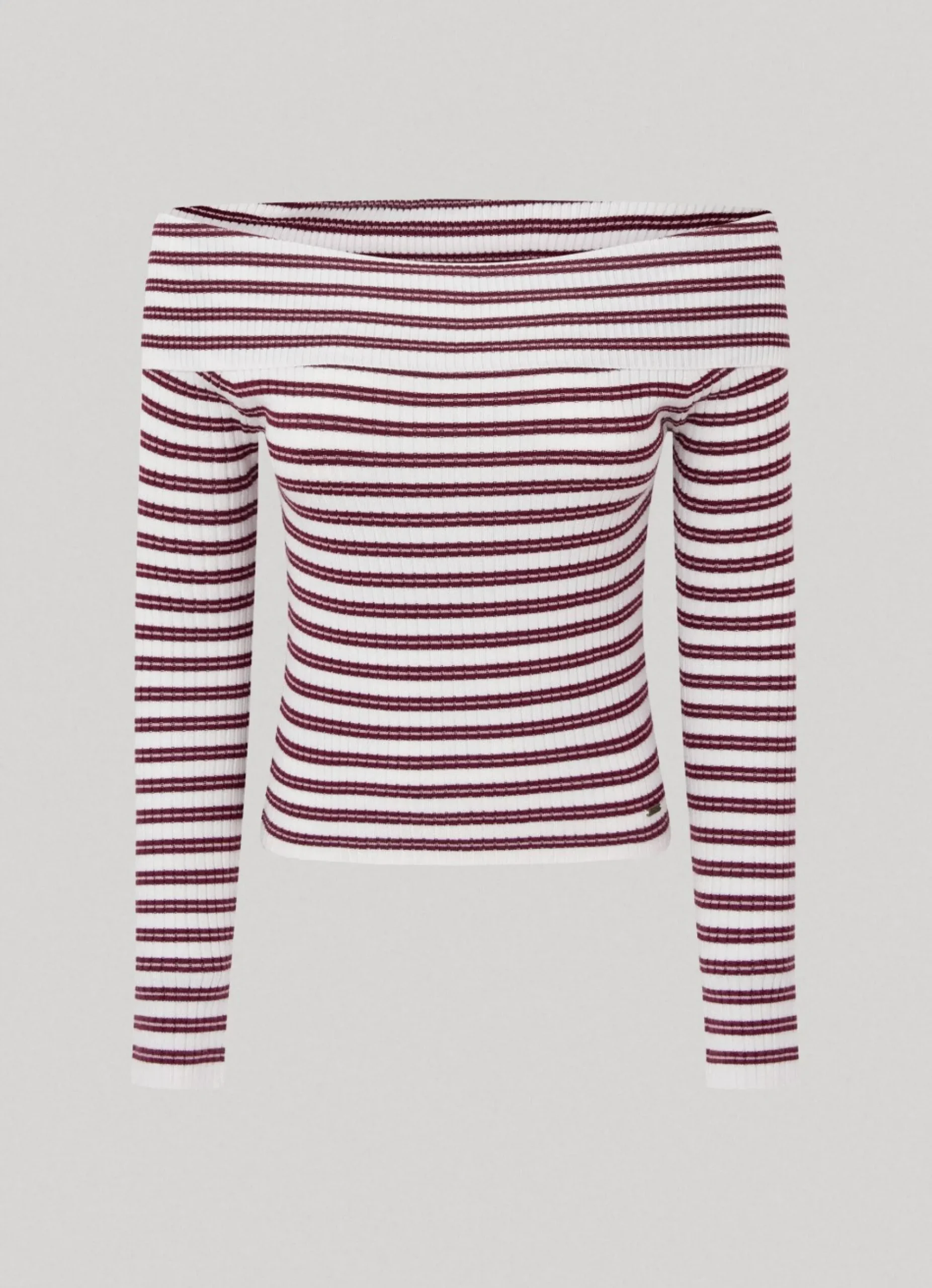 Mulher Pepe Jeans Malhas E Cardigans>Top Bardot Padrao As Riscas