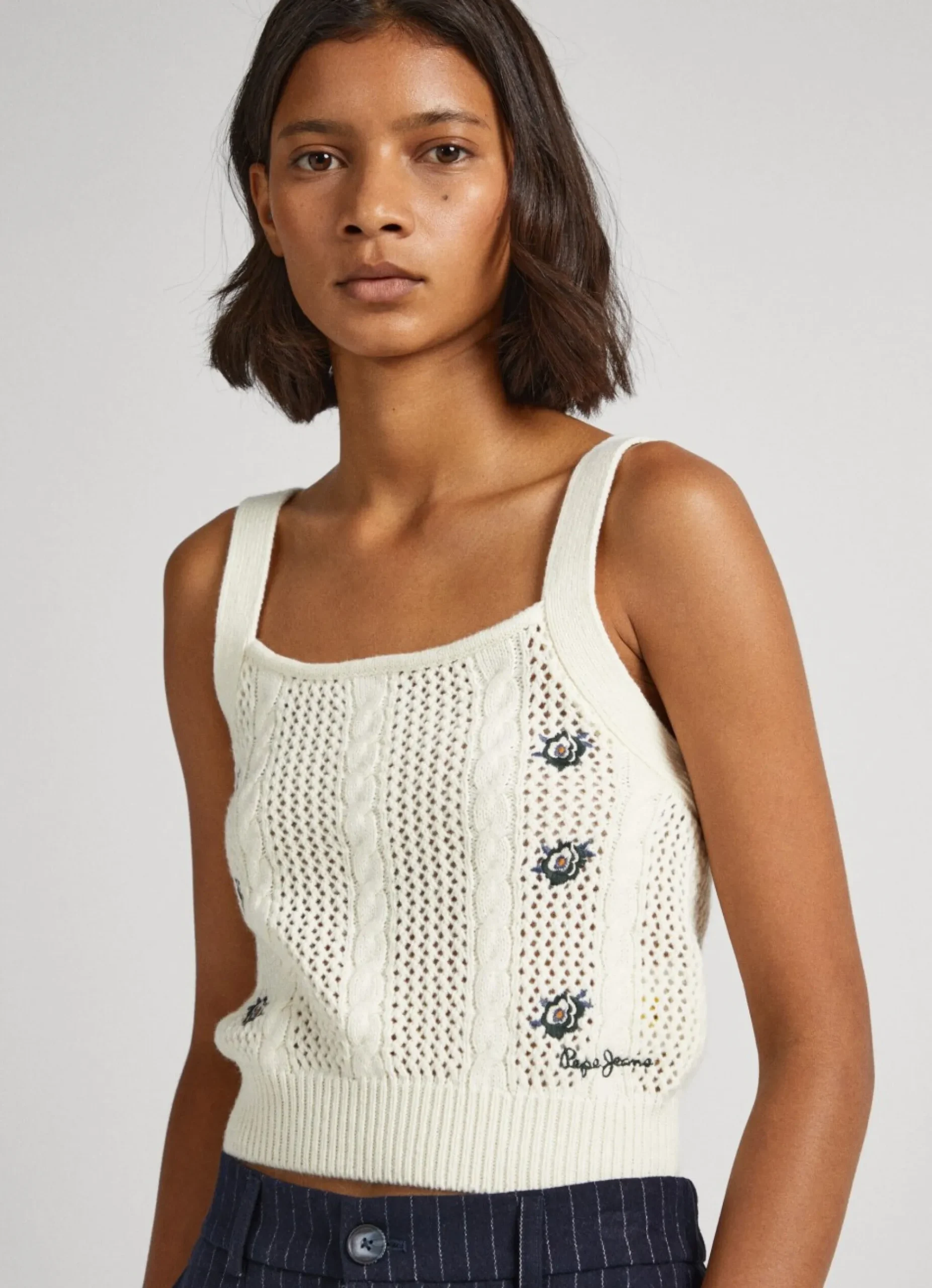 Mulher Pepe Jeans Malhas>Top De Malha Floral
