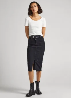 Mulher Pepe Jeans T-Shirts>T-Shirt Alcas Cruzadas Nas Costas