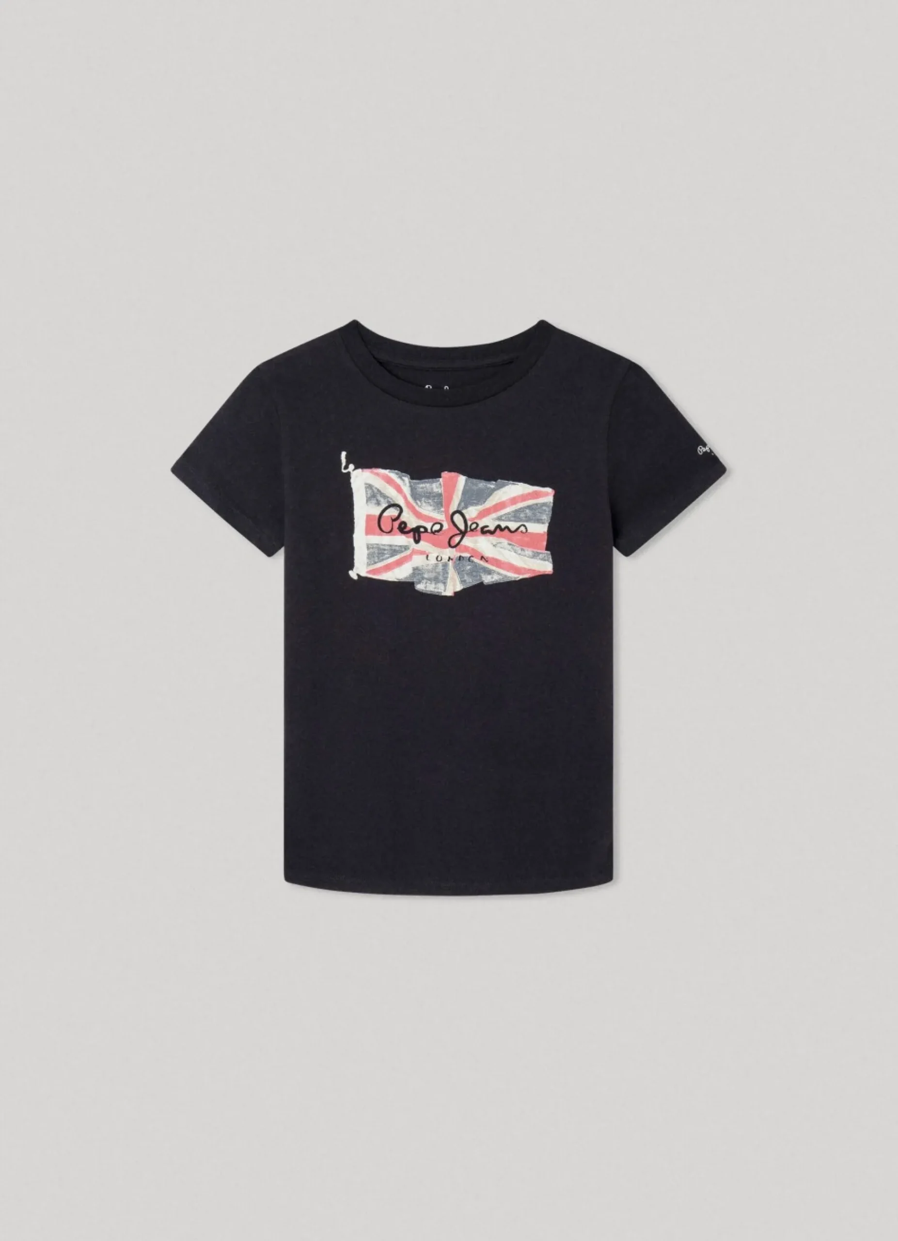 Rapaz Pepe Jeans T-Shirts>T-Shirt Algodao Logo Bandeira