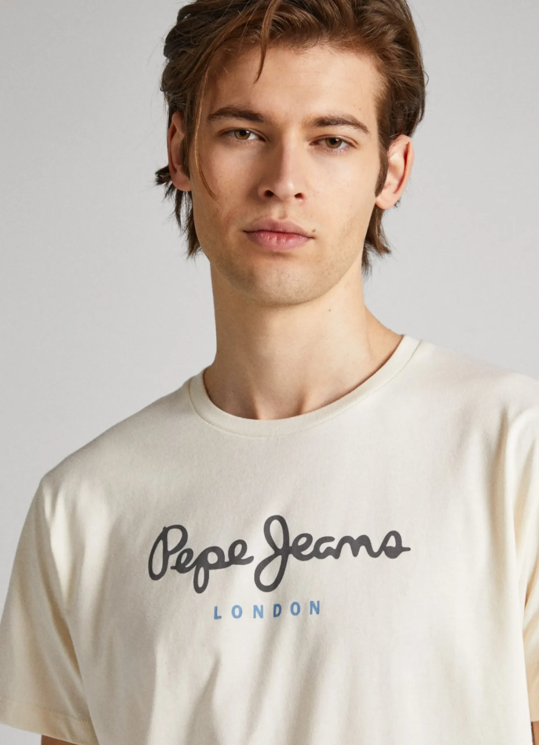 Homem Pepe Jeans T-Shirts>T-Shirt Algodao Logo Estampado