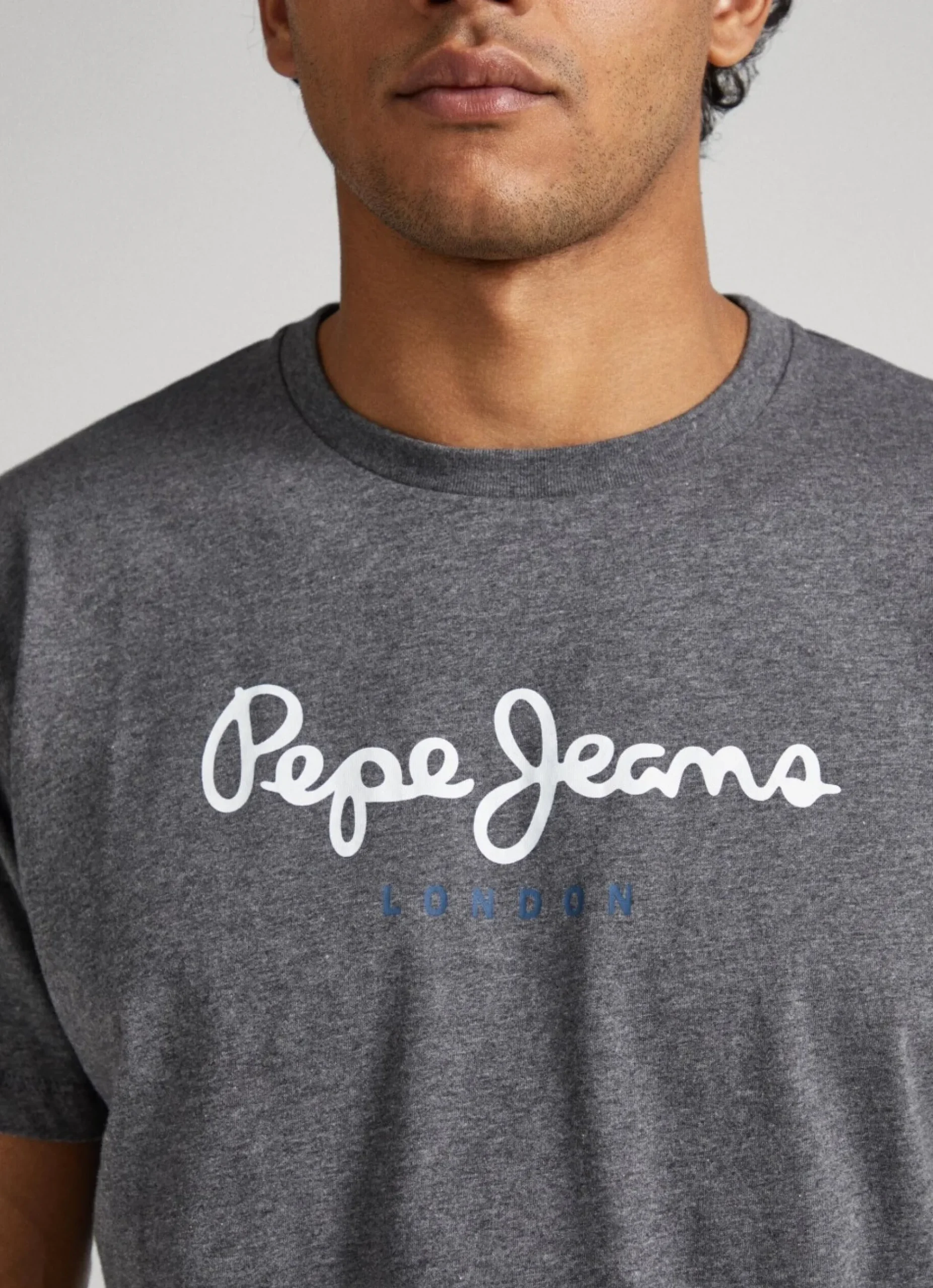 Homem Pepe Jeans T-Shirts>T-Shirt Algodao Logo Estampado