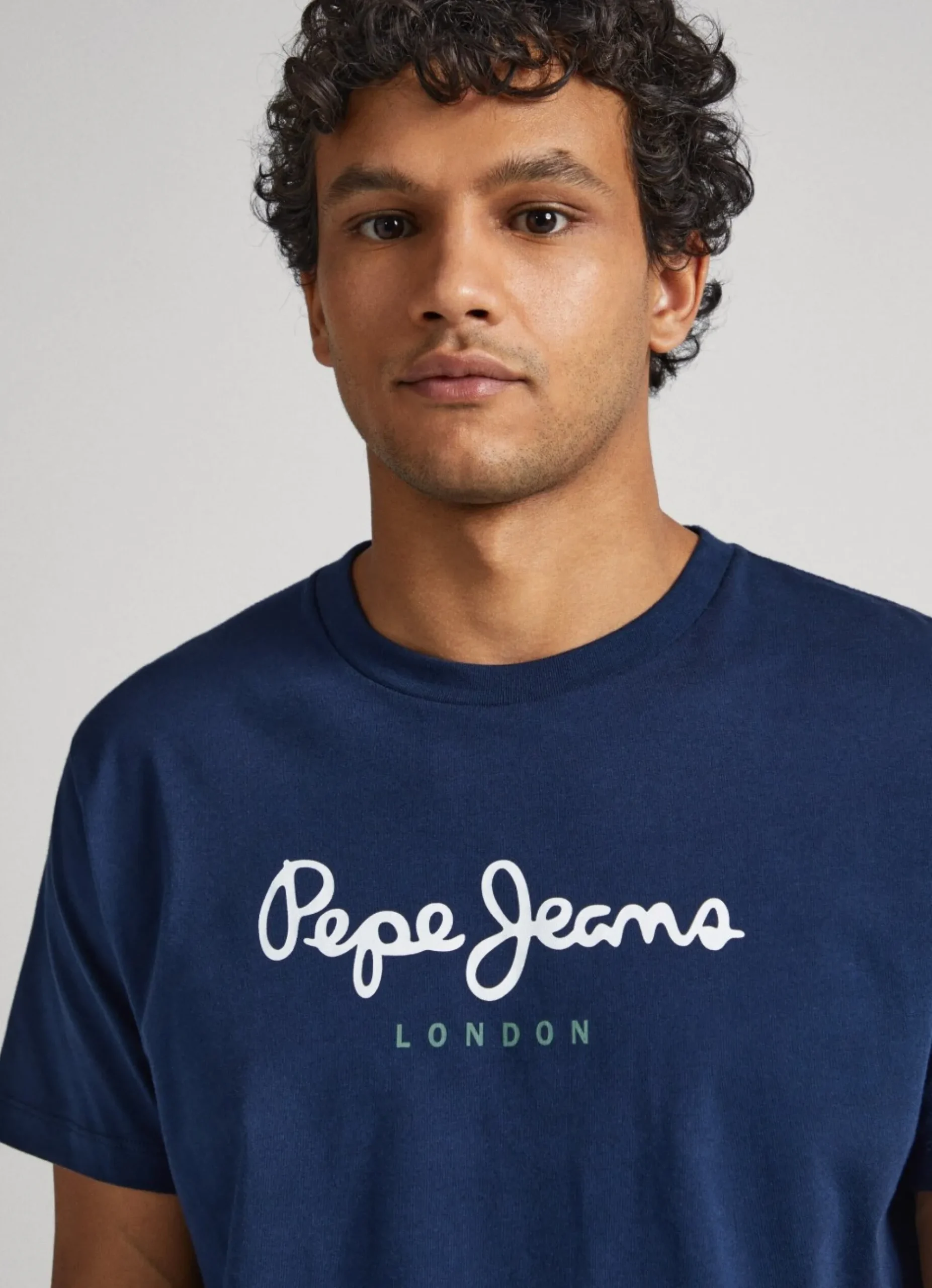 Homem Pepe Jeans T-Shirts>T-Shirt Algodao Logo Estampado