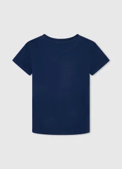 Rapaz Pepe Jeans T-Shirts>T-Shirt Algodao Logo Estampado