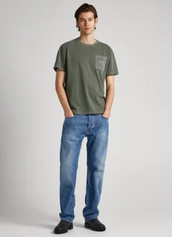 Homem Pepe Jeans T-Shirts>T-Shirt Com Bolso Frontal