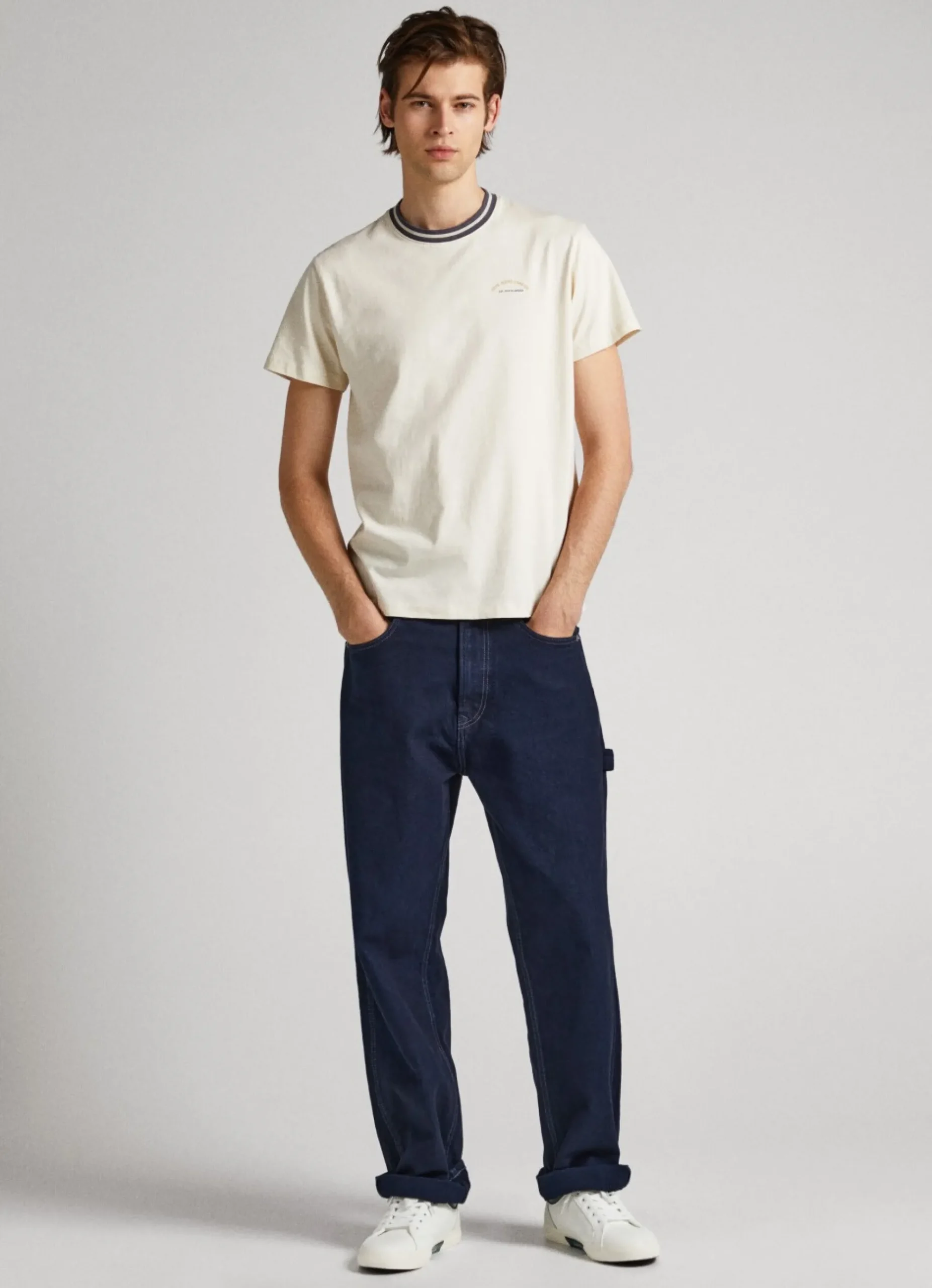 Homem Pepe Jeans T-Shirts>T-Shirt Com Detalhe Na Gola