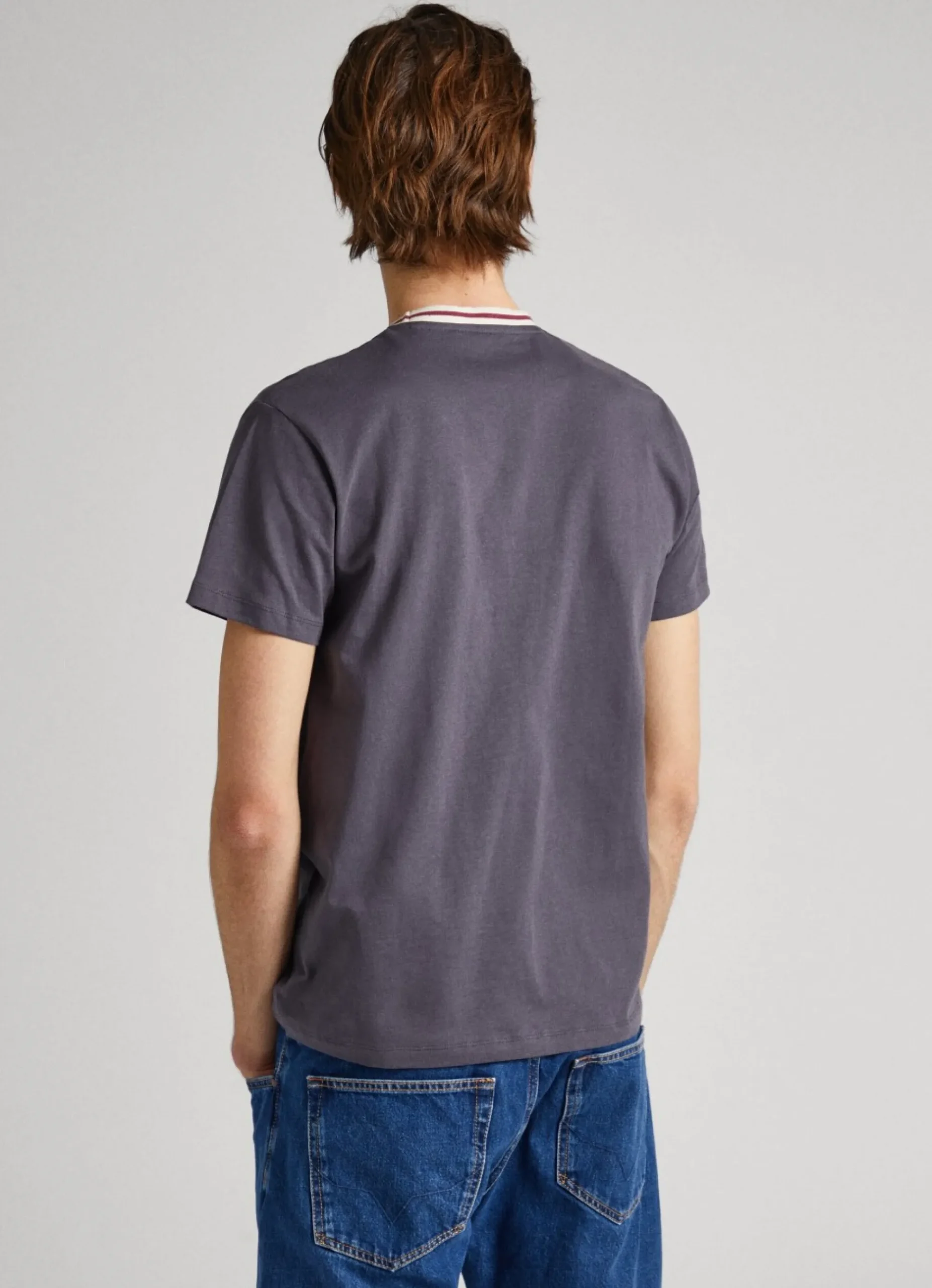 Homem Pepe Jeans T-Shirts>T-Shirt Com Detalhe Na Gola