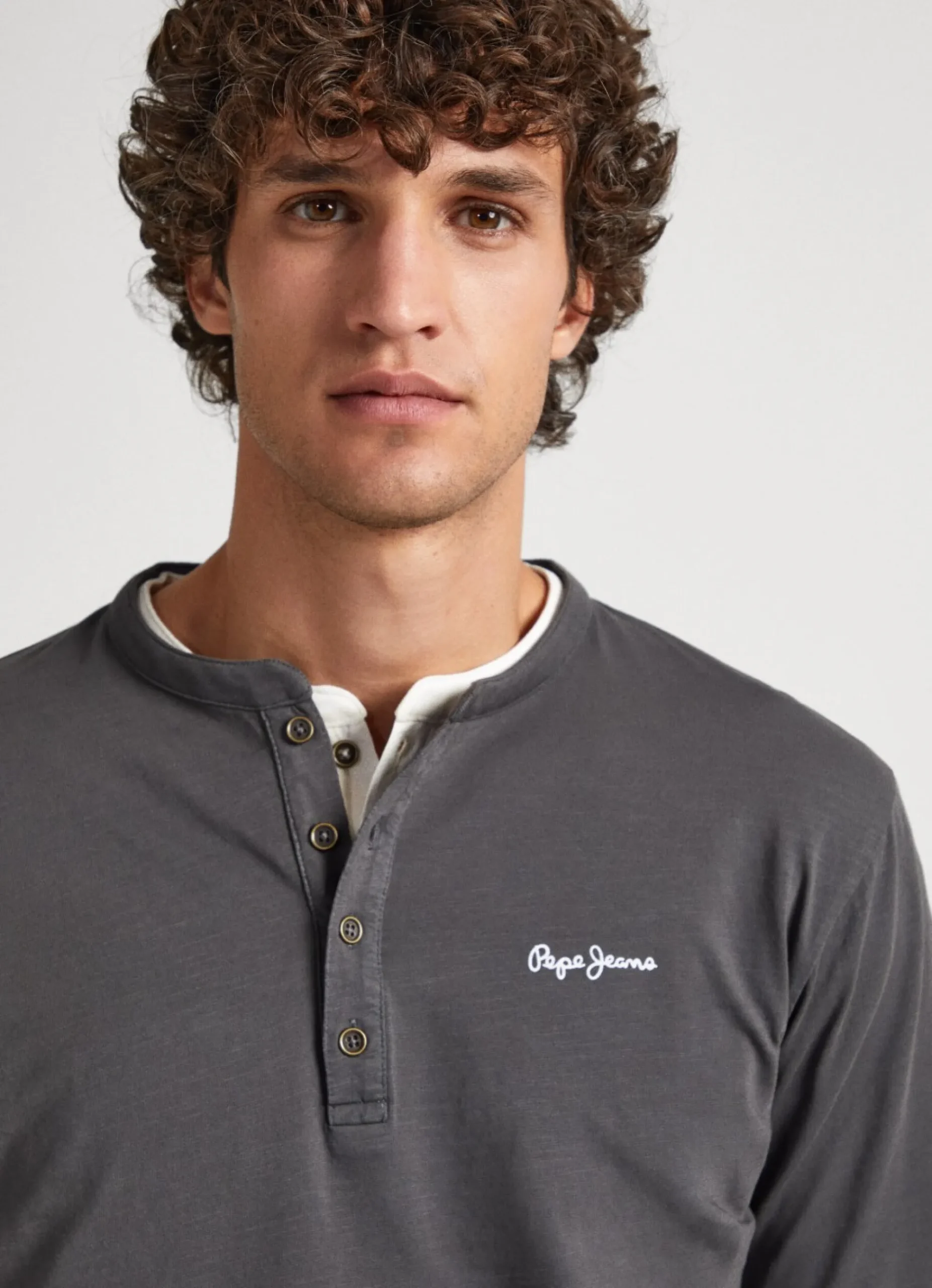 Homem Pepe Jeans T-Shirts>T-Shirt Com Gola Henley