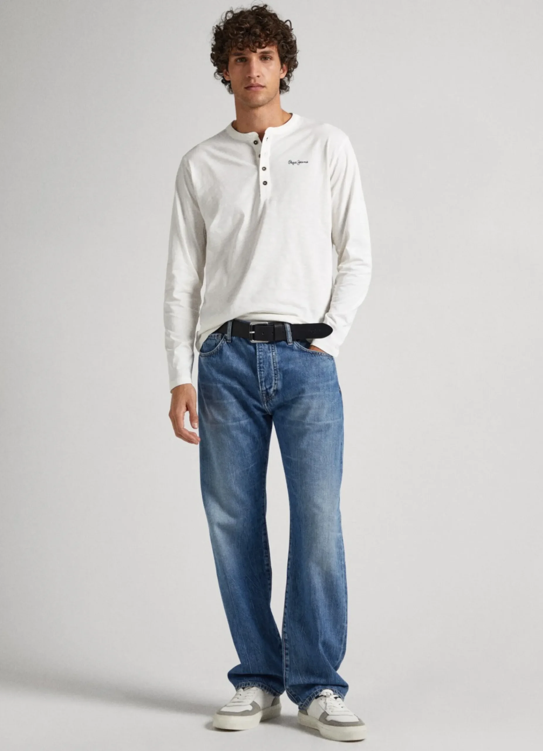 Homem Pepe Jeans T-Shirts>T-Shirt Com Gola Henley