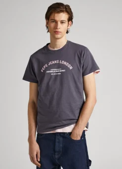 Homem Pepe Jeans T-Shirts>T-Shirt Com Logo Estampado