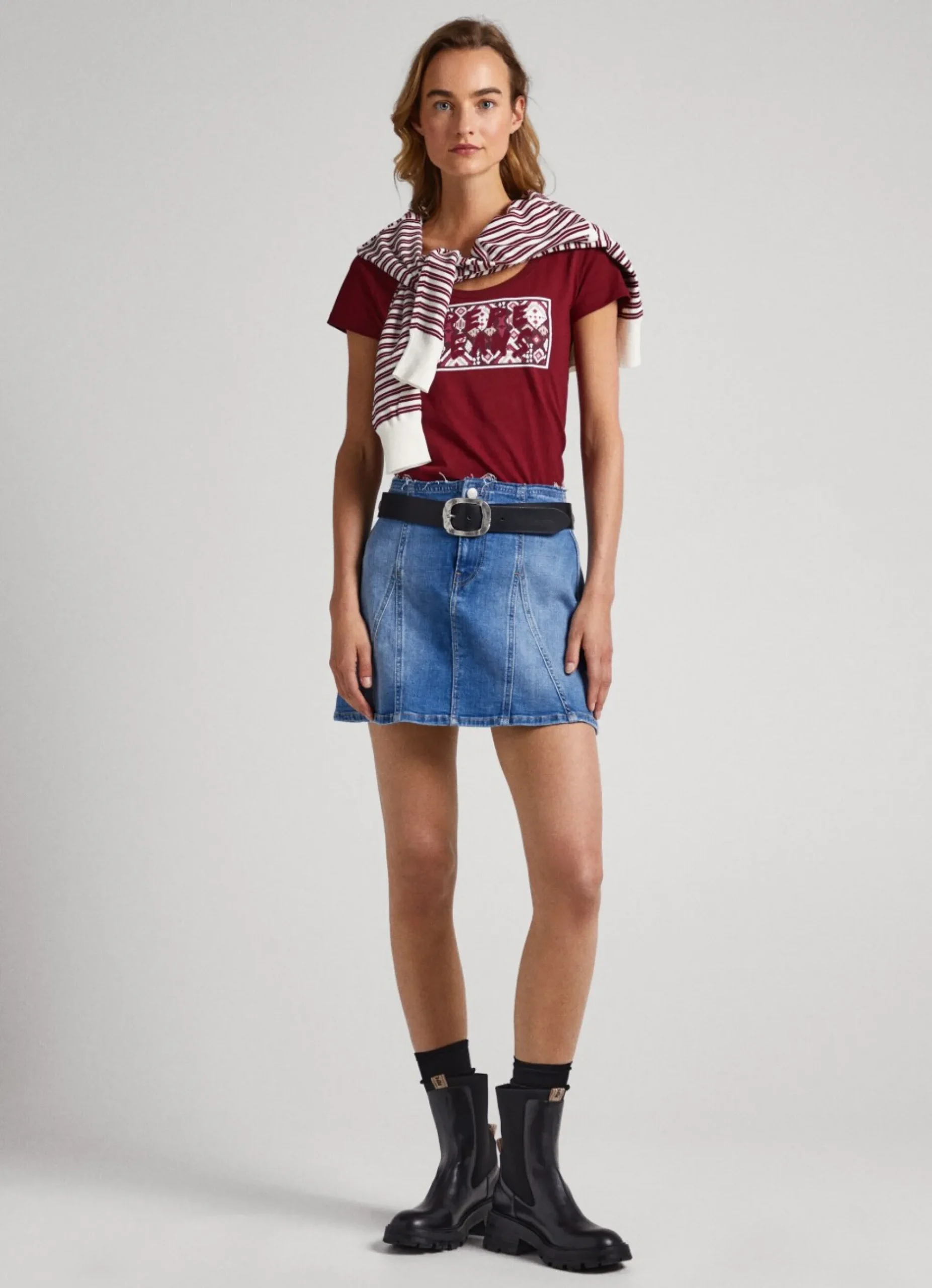 Mulher Pepe Jeans T-Shirts>T-Shirt Com Logo Estampado