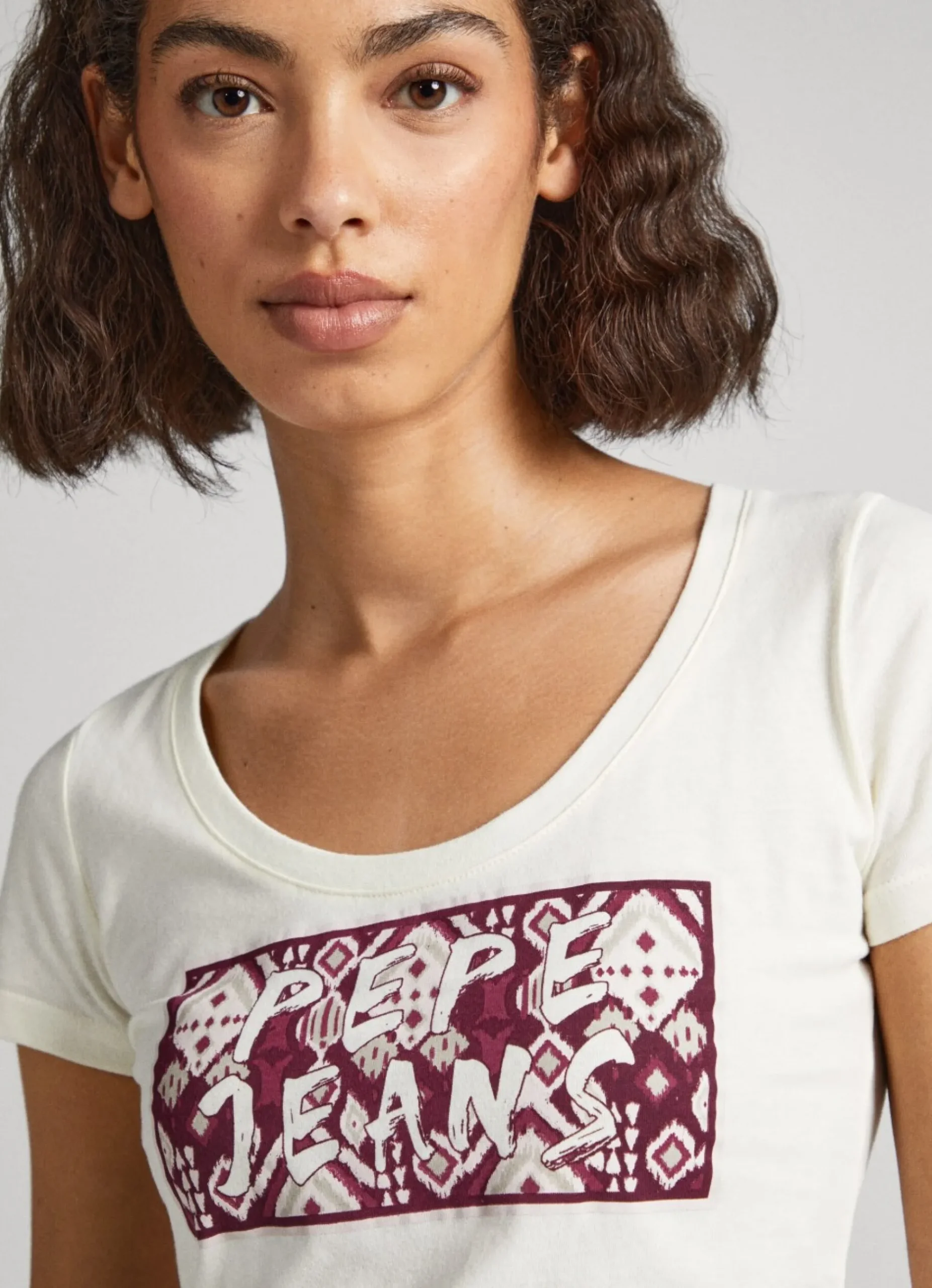 Mulher Pepe Jeans T-Shirts>T-Shirt Com Logo Estampado