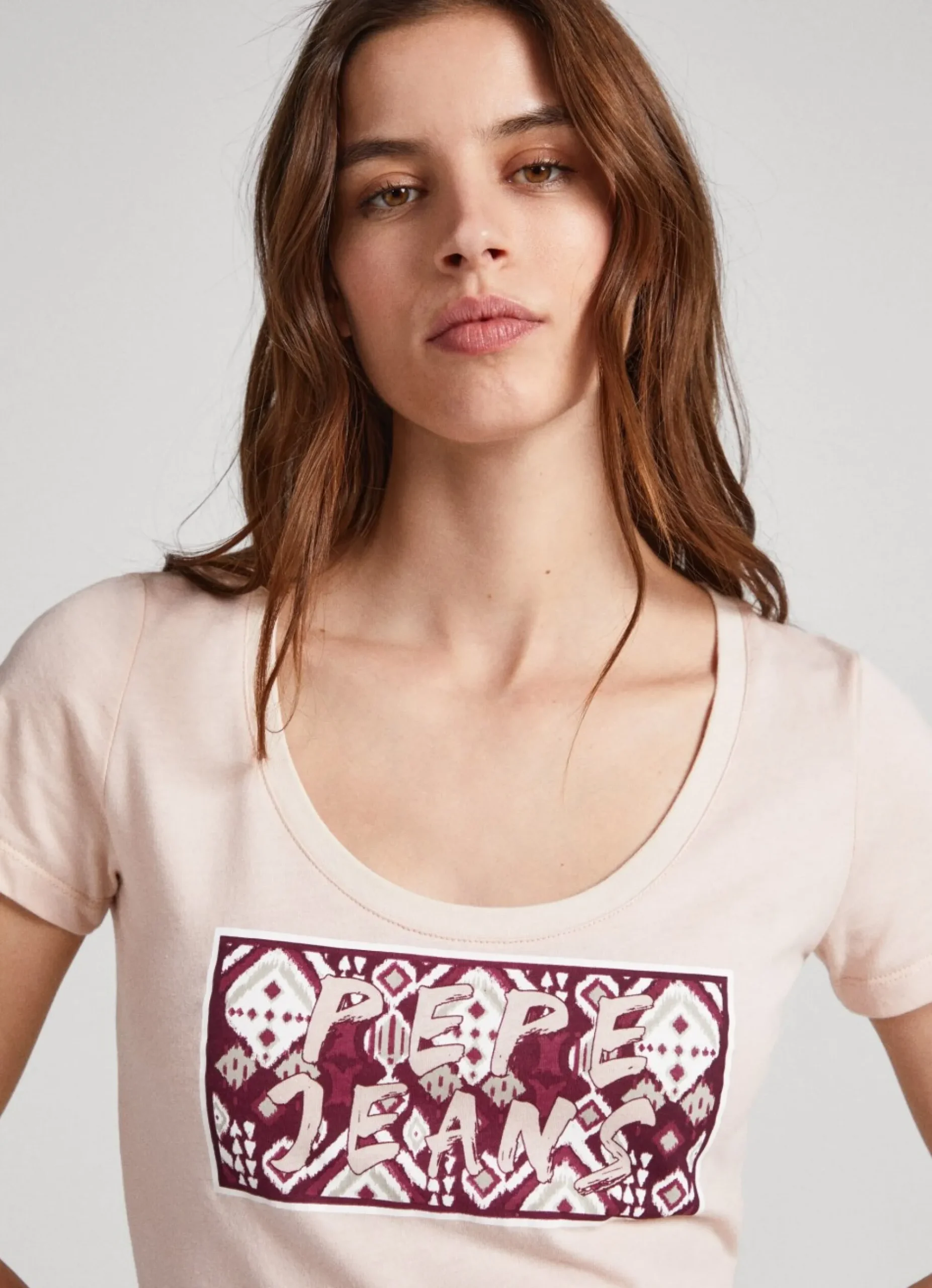 Mulher Pepe Jeans T-Shirts>T-Shirt Com Logo Estampado