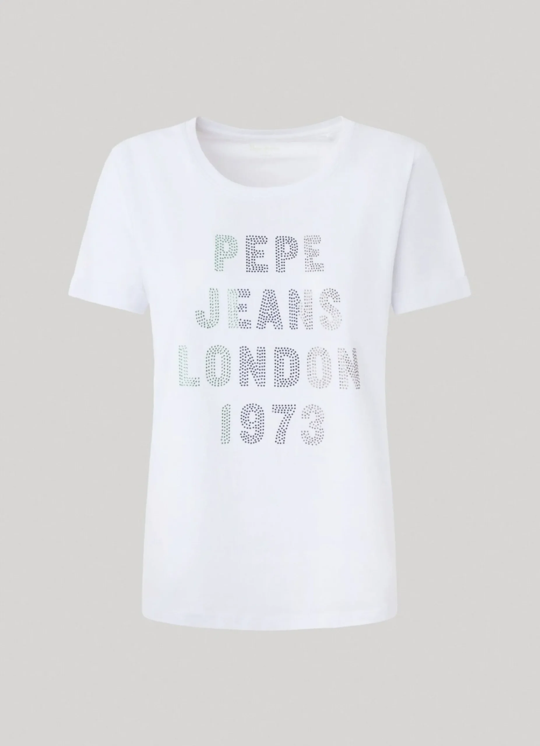 Mulher Pepe Jeans T-Shirts>T-Shirt Com Logo Strass