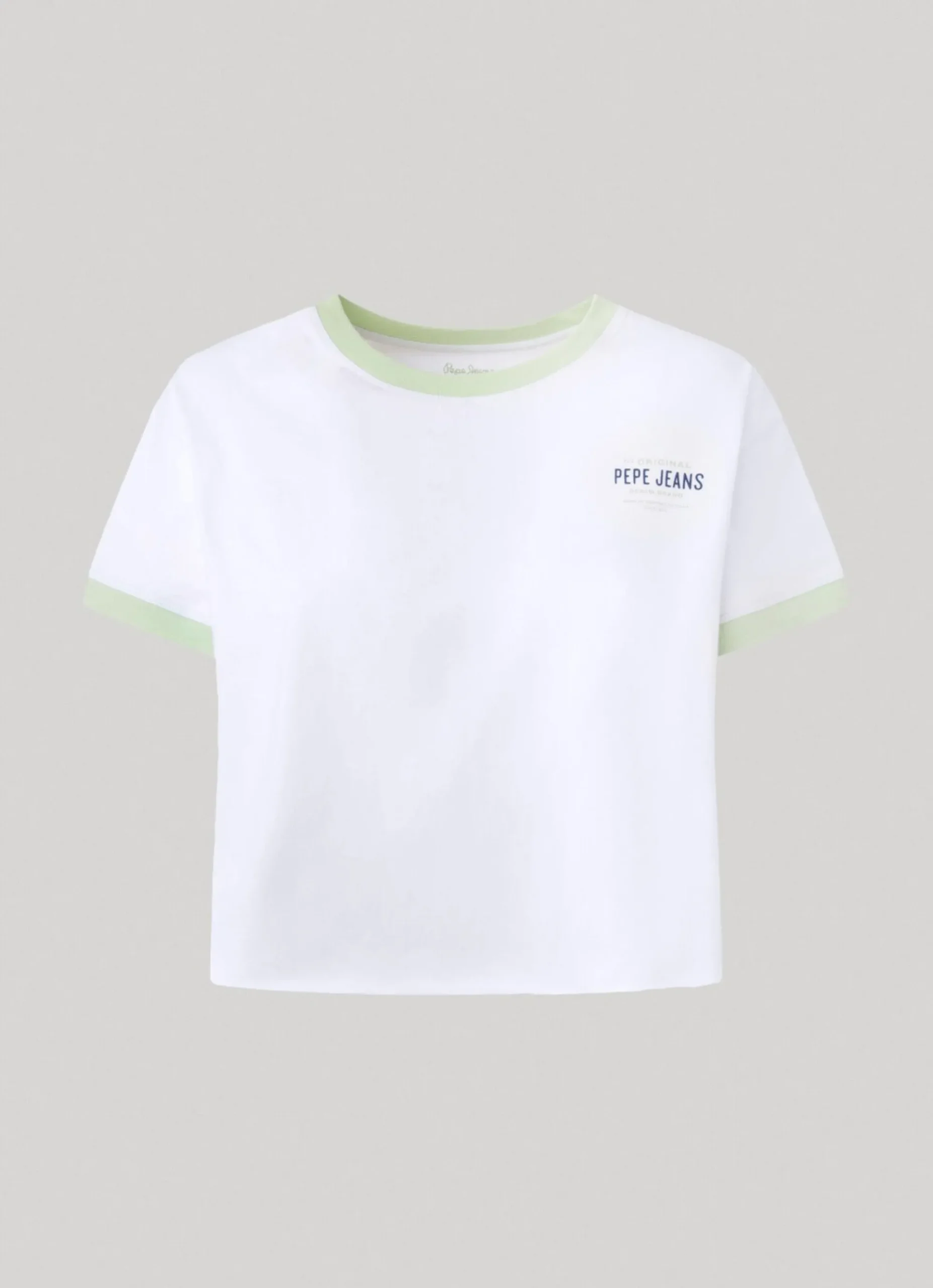 Mulher Pepe Jeans T-Shirts>T-Shirt Cropped Fit Logo Estampado