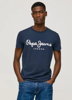 Homem Pepe Jeans T-Shirts>T-Shirt De Algodao De Manga Curta