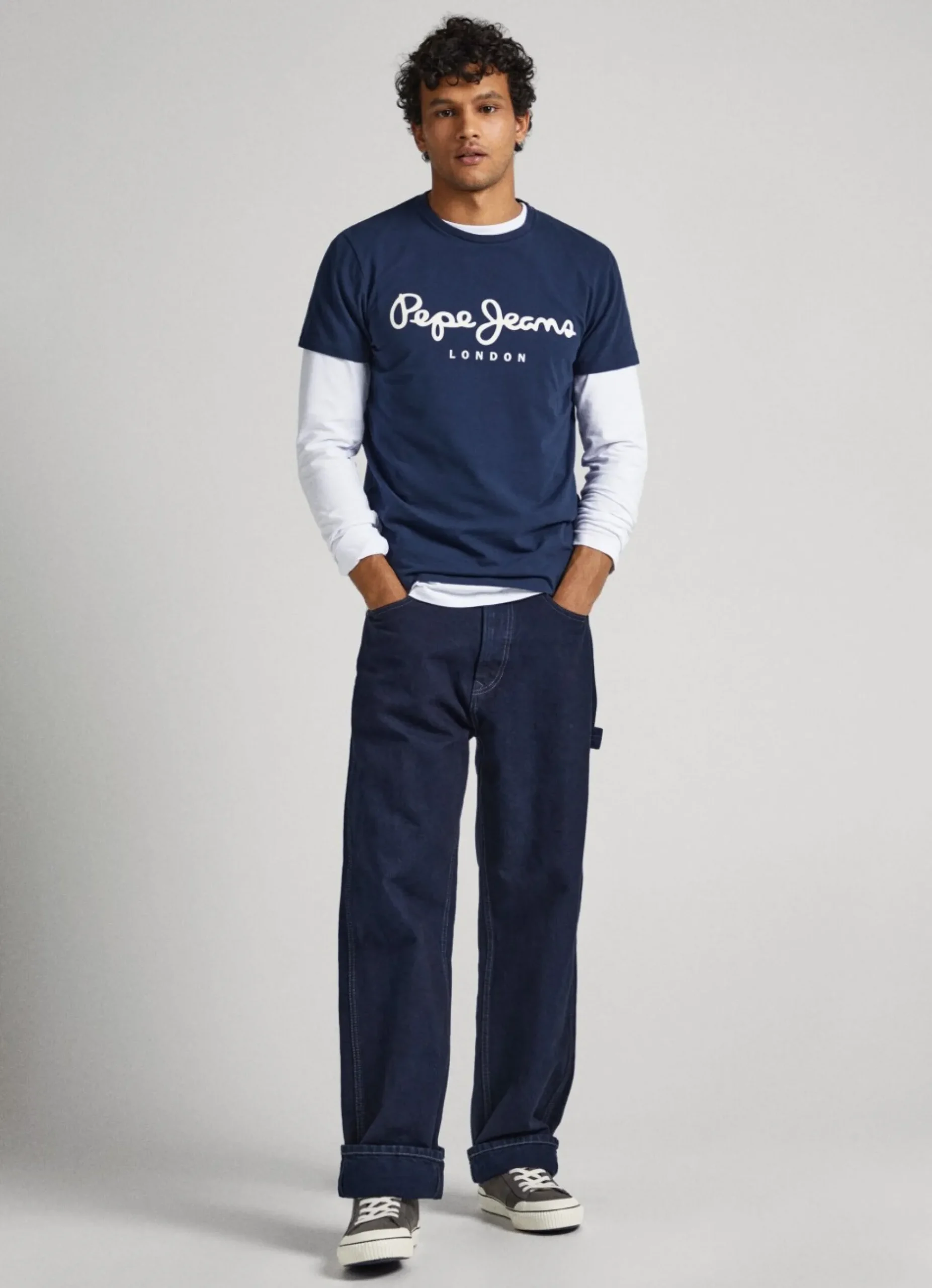 Homem Pepe Jeans T-Shirts>T-Shirt De Algodao De Manga Curta