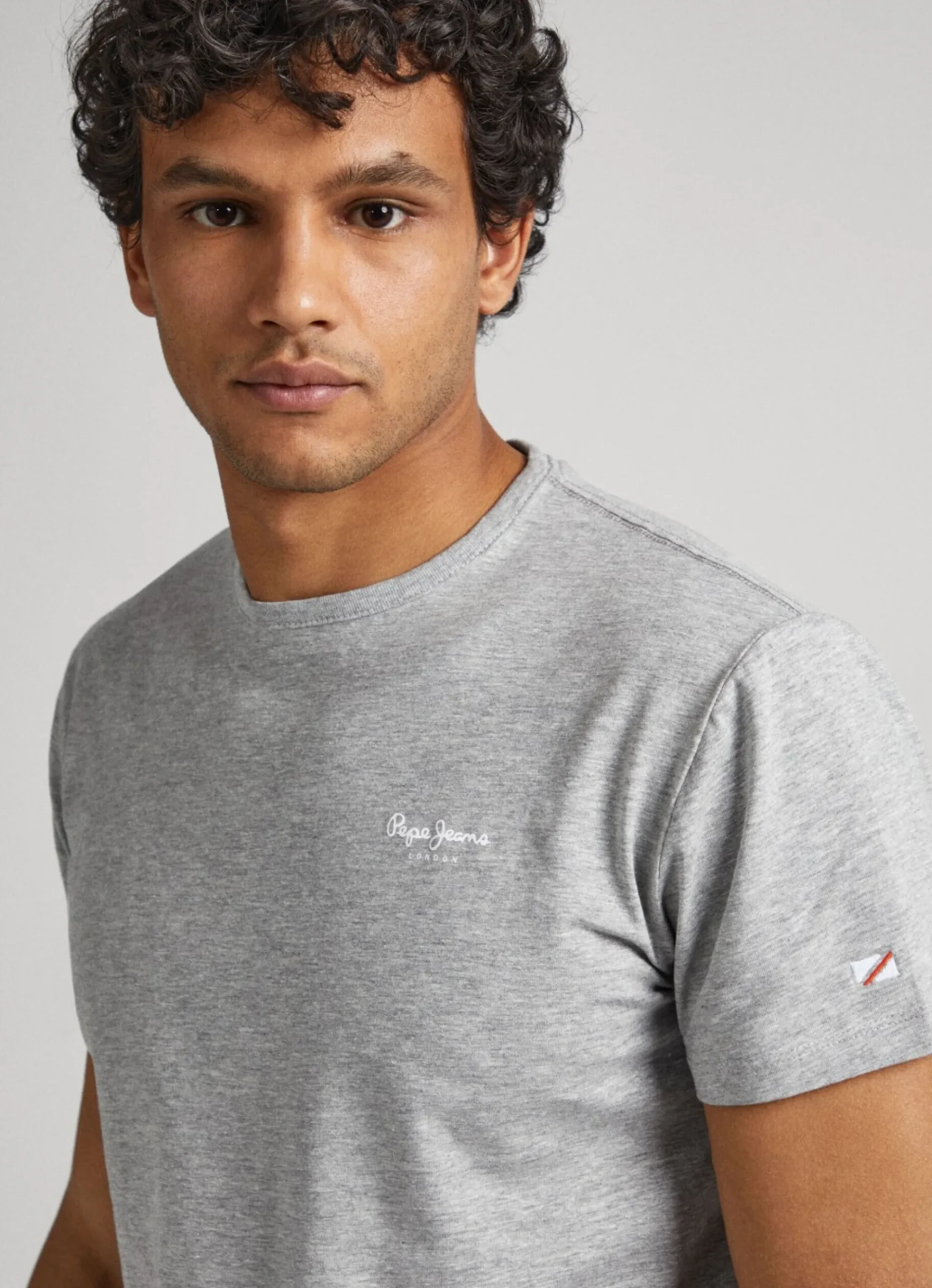 Homem Pepe Jeans T-Shirts>T-Shirt De Algodao Logo Estampado