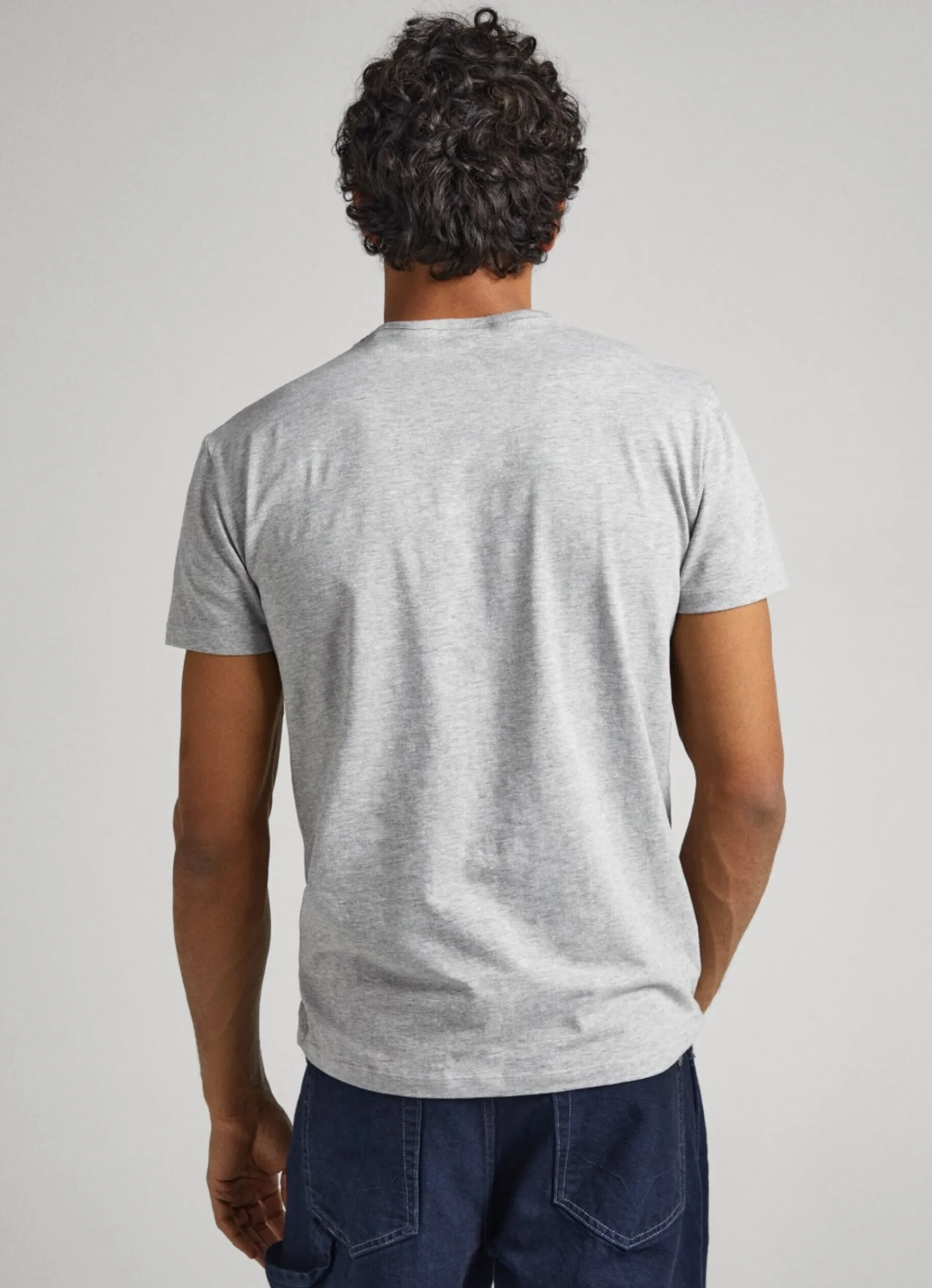 Homem Pepe Jeans T-Shirts>T-Shirt De Algodao Logo Estampado