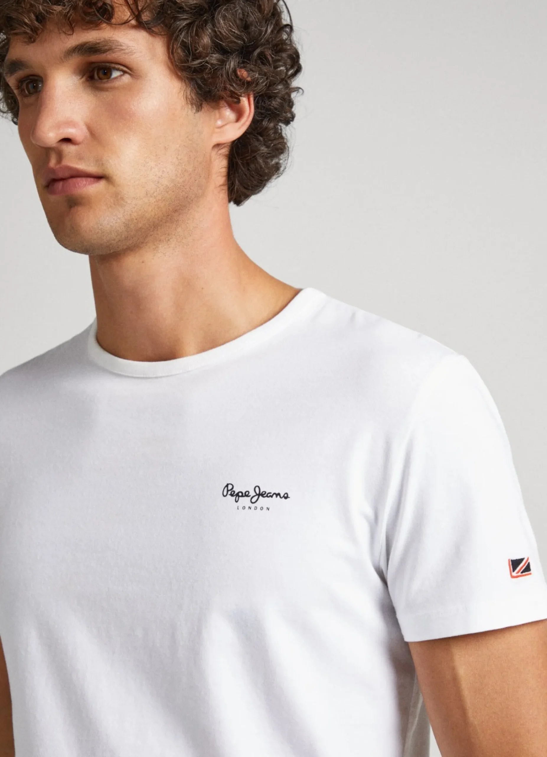 Homem Pepe Jeans T-Shirts>T-Shirt De Algodao Logo Estampado