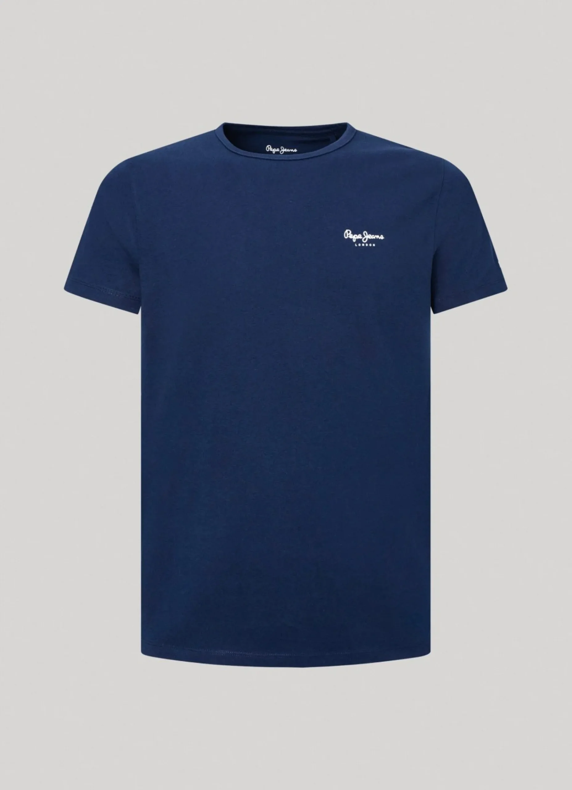 Homem Pepe Jeans T-Shirts>T-Shirt De Algodao Logo Estampado